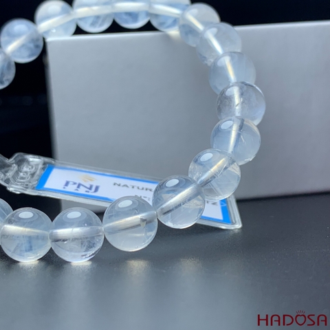 Vòng Thạch anh trắng ánh trăng 8mm chuẩn 8A