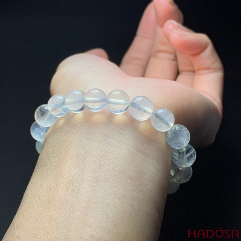Vòng Thạch anh trắng ánh trăng 8mm chuẩn 8A