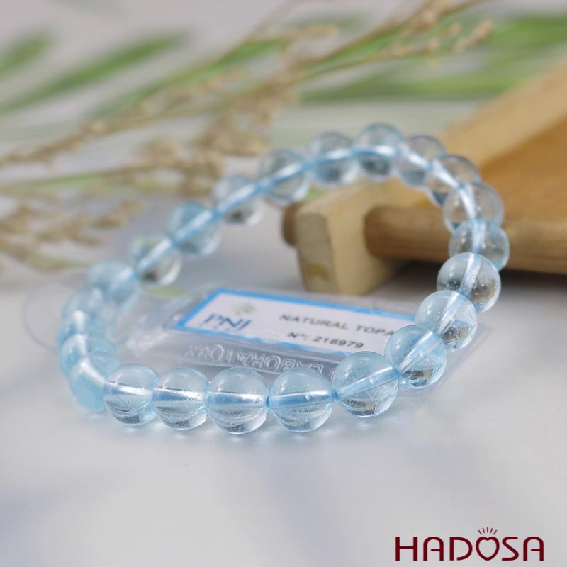 Vòng Topaz xanh 07mm 6A