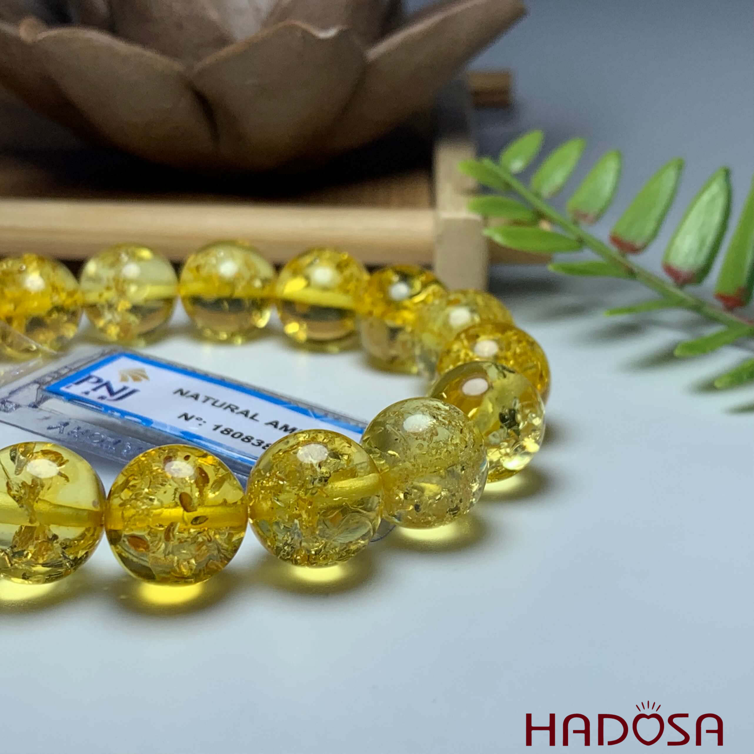 Vòng Hổ Phách Cognac Baltic vàng 12mm đặc biệt cao cấp