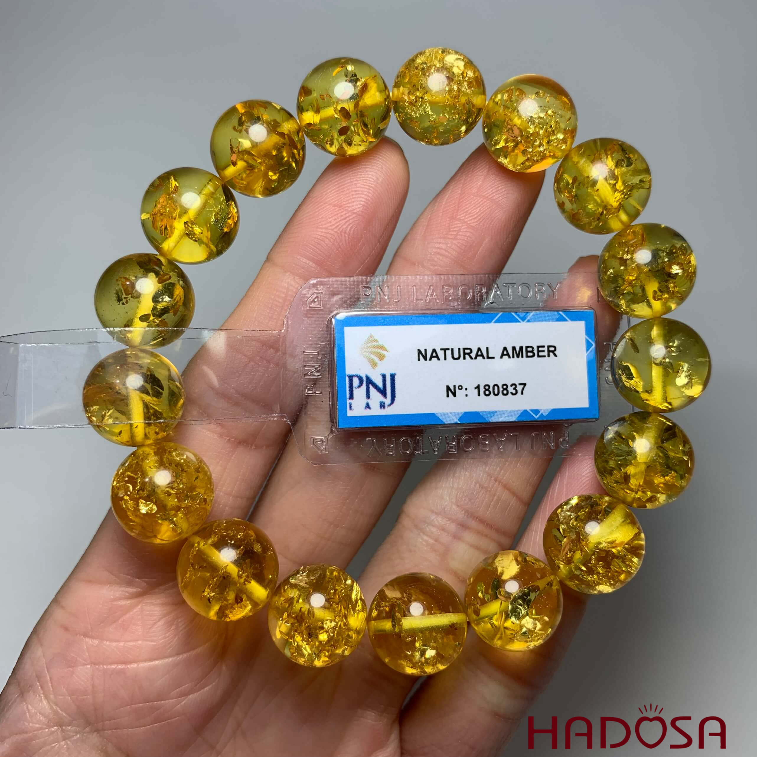 Vòng Hổ Phách Cognac Baltic vàng 12mm đặc biệt cao cấp