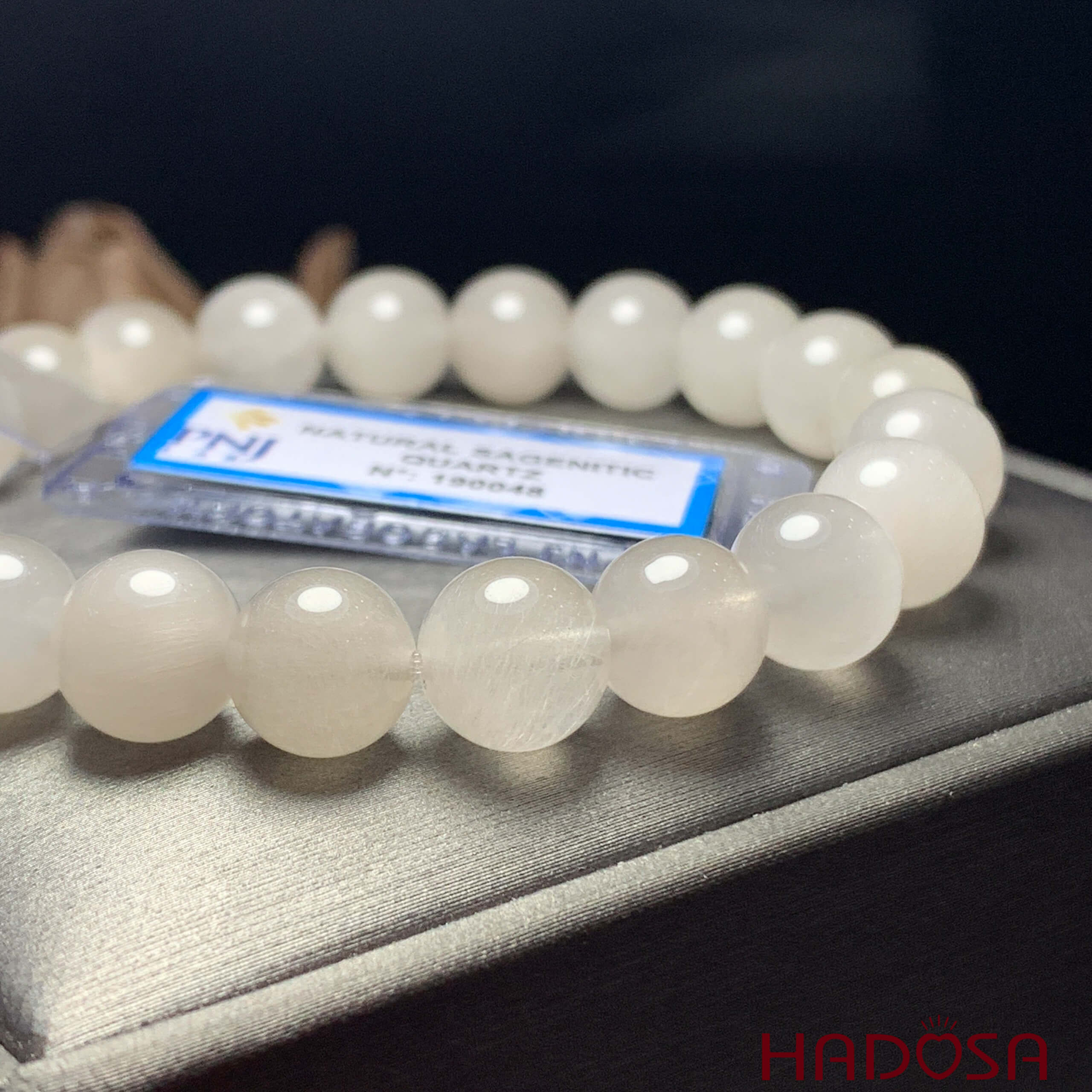 Vòng thạch ạnh tóc bạch kim 9mm cao cấp chuẩn 6A