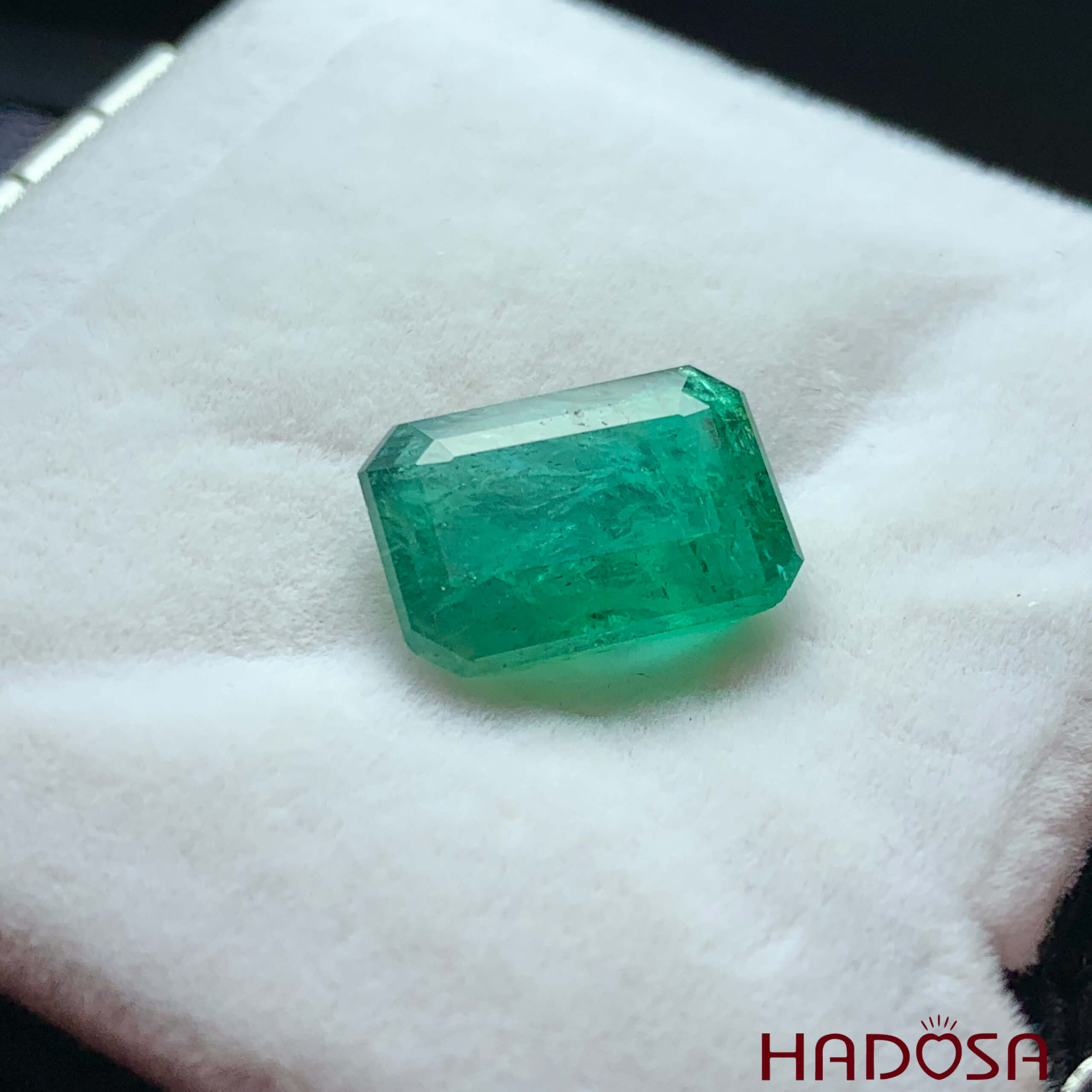 Mặt trang sức Emerald chữ nhật cao cấp