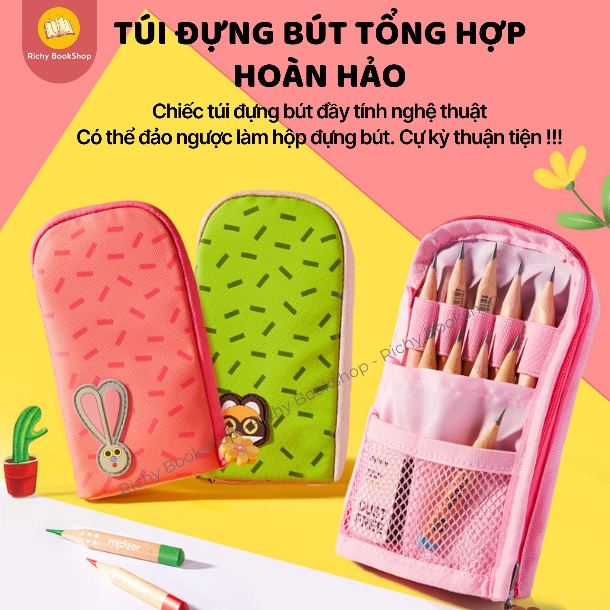 Túi đựng bút Mideer Artist Reversible Twins Pen Pouch
