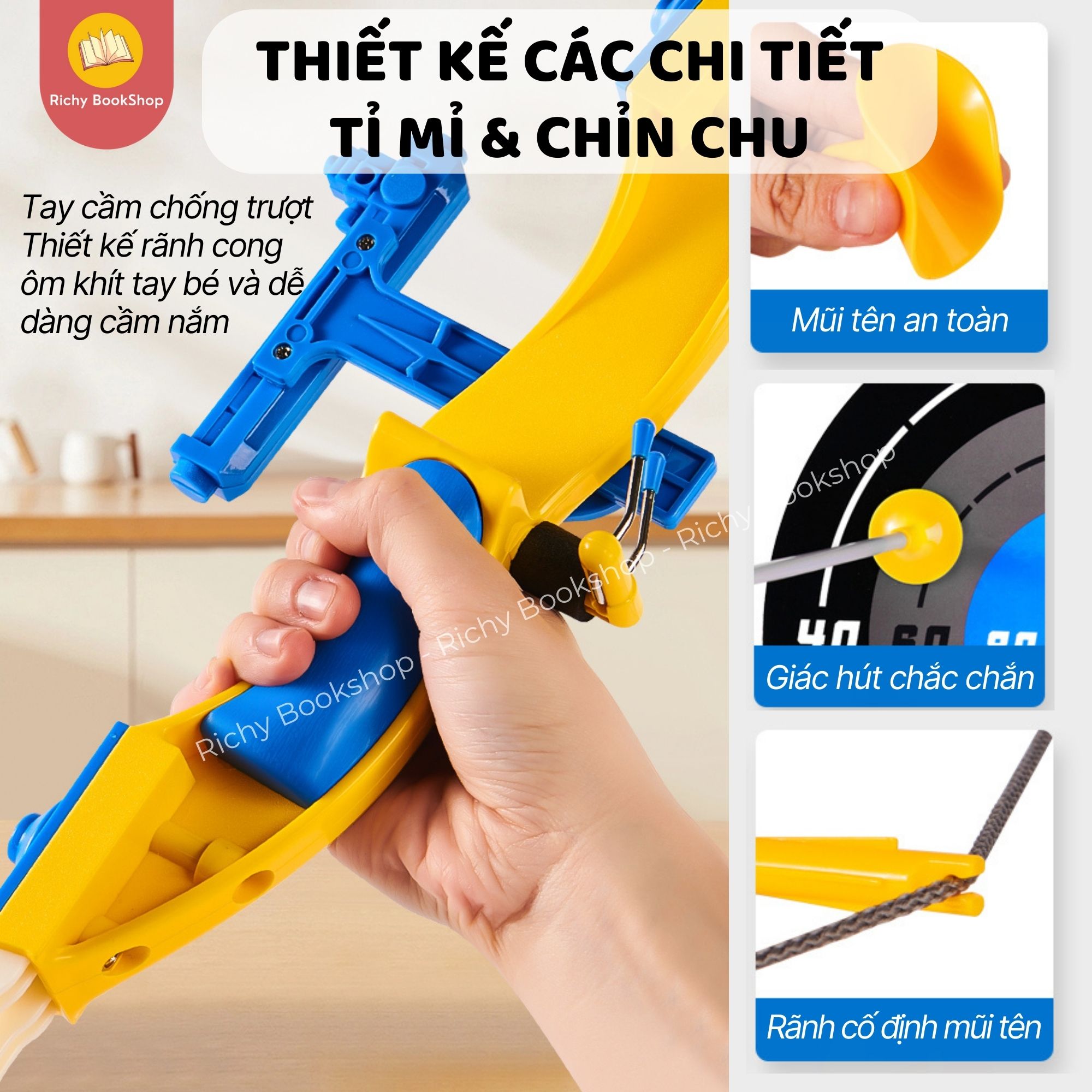 Các chi tiết trên cung tên được thiết kế tỉ mỉ và chỉn chu