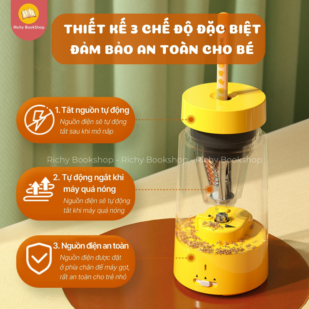 Máy gọt bút chì tự động bằng điện Mideer Automtic Pencil Sharpener