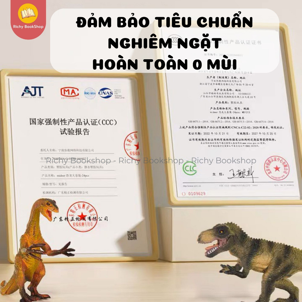 Mô hình khủng long mini cao su mềm Mideer Dinosaur Toys Set jurassic world T-rex spinosaurus