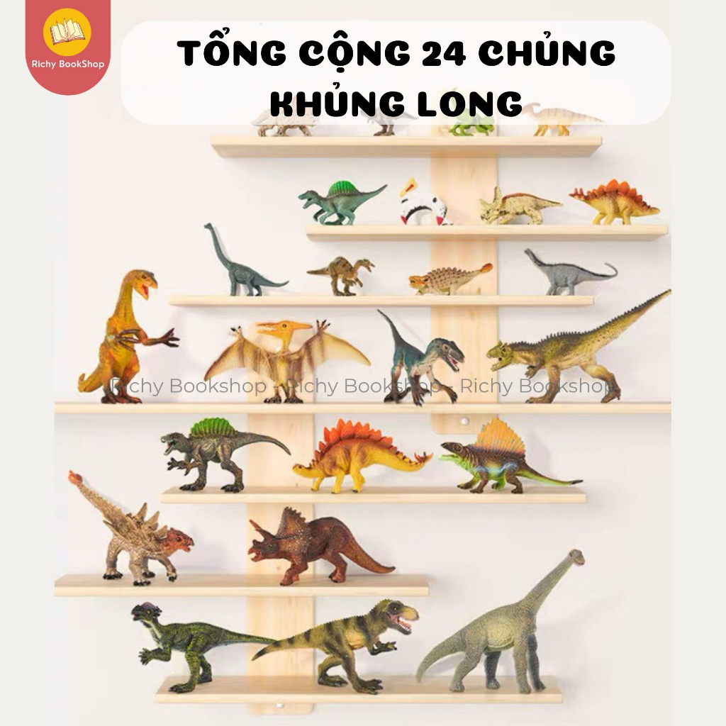 Mô hình khủng long mini cao su mềm Mideer Dinosaur Toys Set jurassic world T-rex spinosaurus