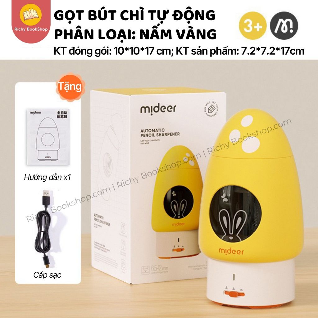 Máy gọt bút chì tự động bằng điện Mideer Automtic Pencil Sharpener