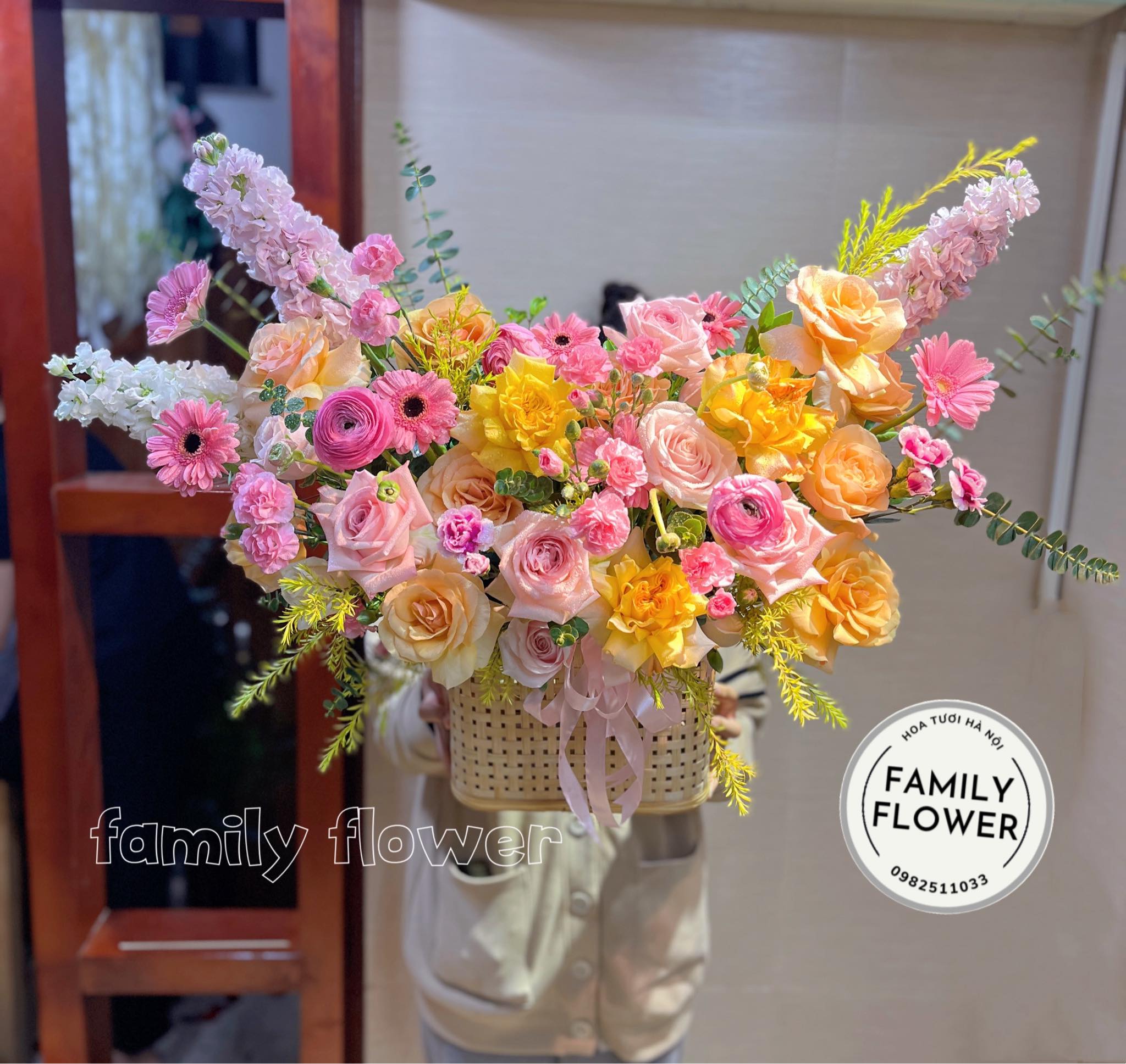 Hoa khai trương Hà Nội ! Lẵng hoa chúc mừng khai trương Hà Nội