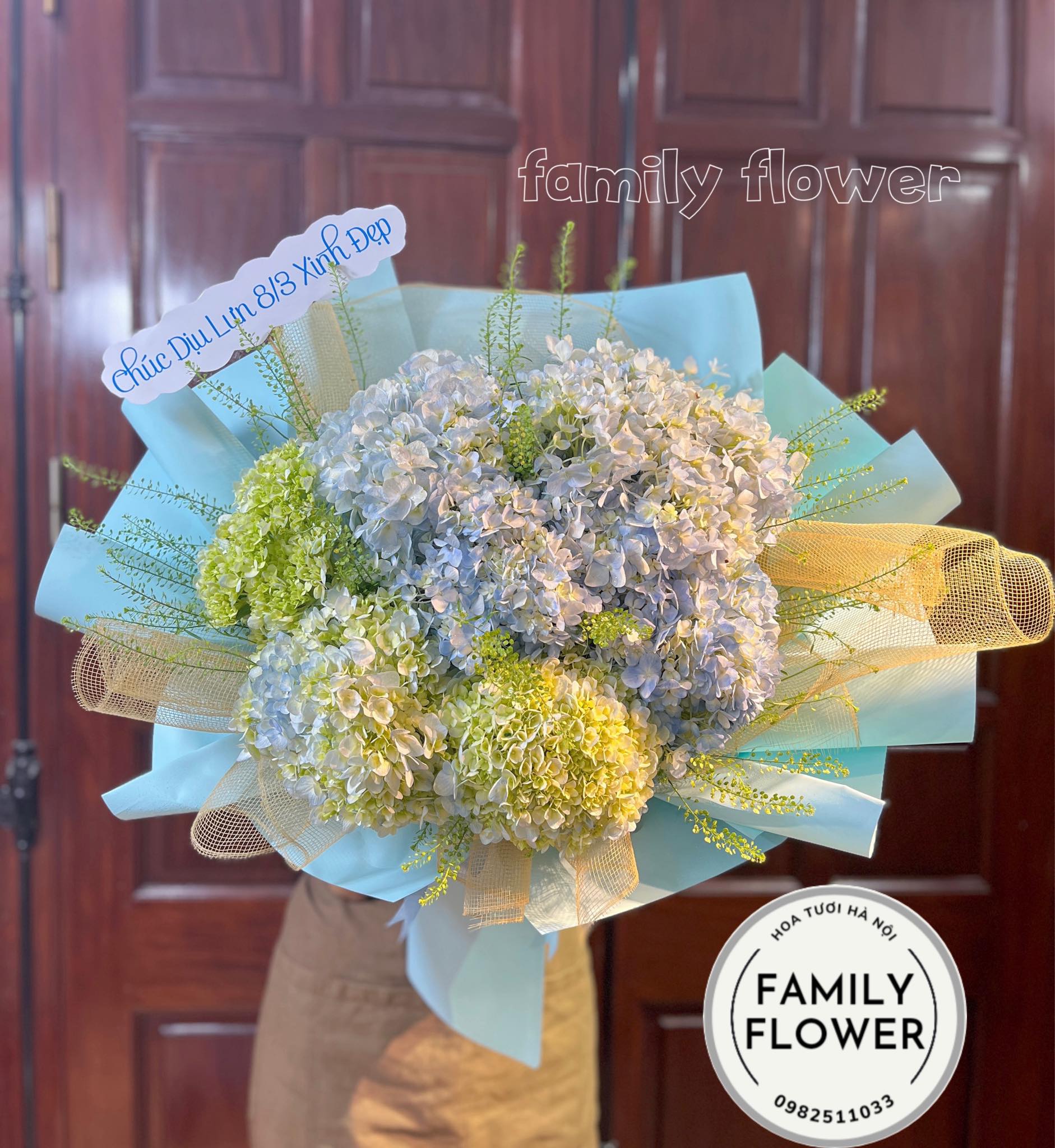 Bó hoa cẩm tú cầu ! Hoa cẩm tú cầu tặng bạn gái ! Hoa tươi Đống Đa Hà Nội