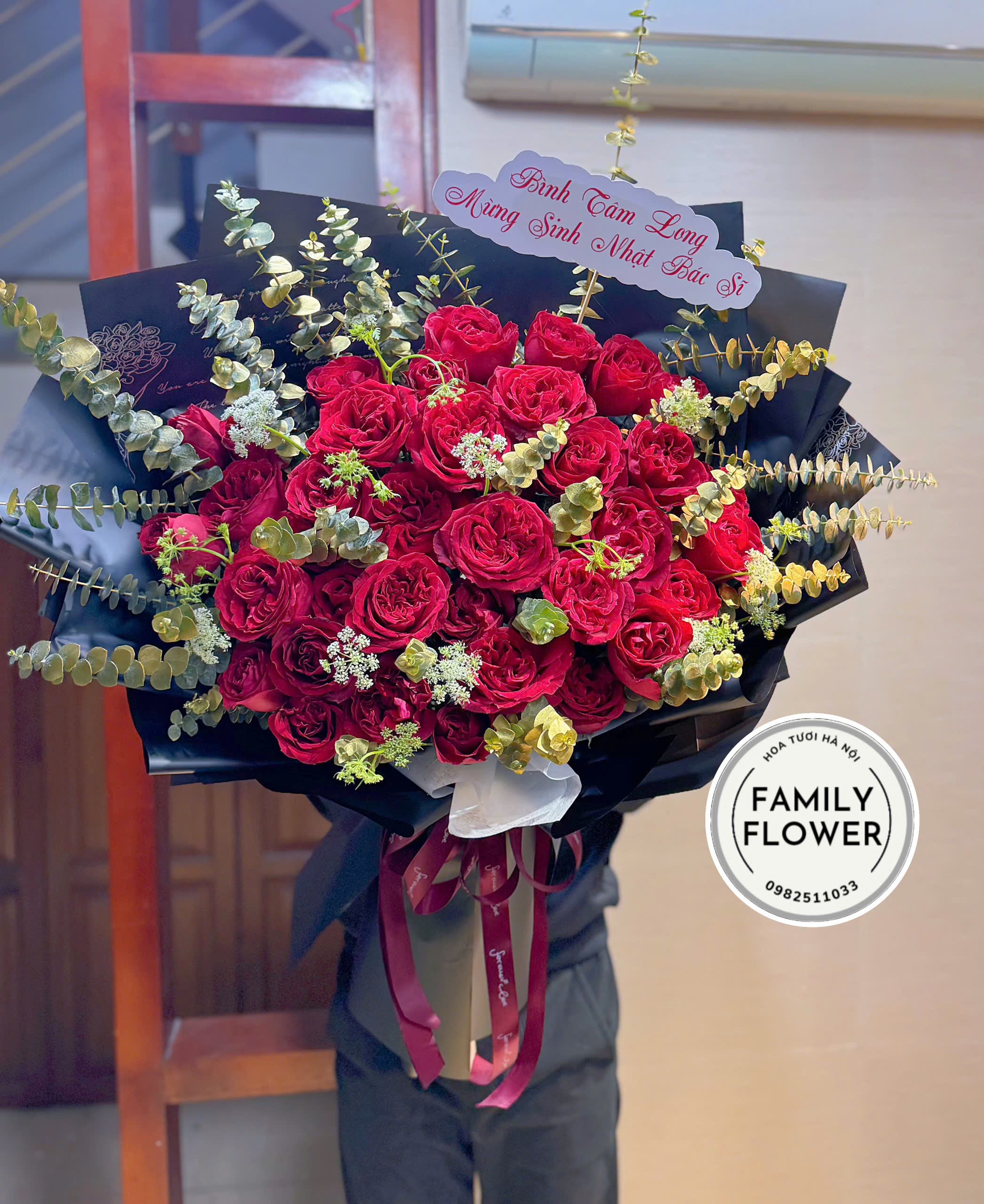 Bó hồng đỏ ohara tặng chúc mừng sinh nhật tại quận Ba Đình Hà Nội ! Mua hoa tươi online tại Hà Nội