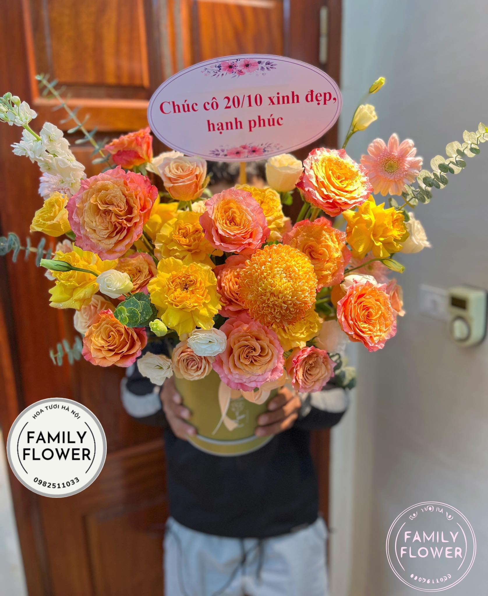 Hộp hoa cam chúc mừng ở quận Cầu Giấy ! Hoa tươi Cầu Giấy