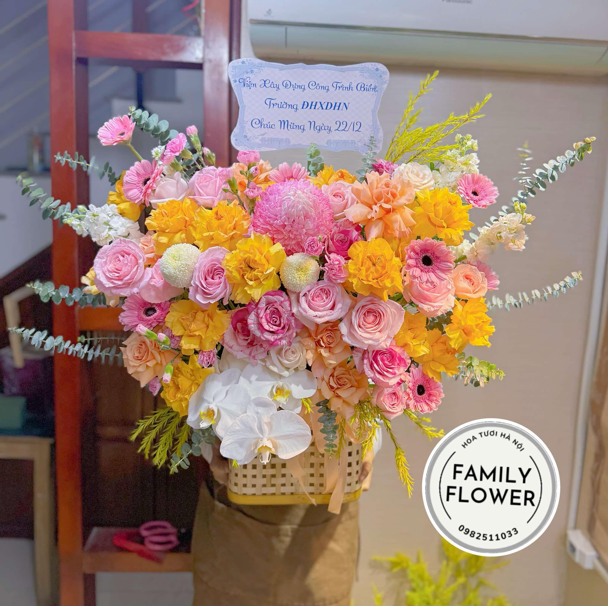 Hoa chúc mừng thành lập quân đội ở Ba Đình ! Hoa tươi Ba Đình