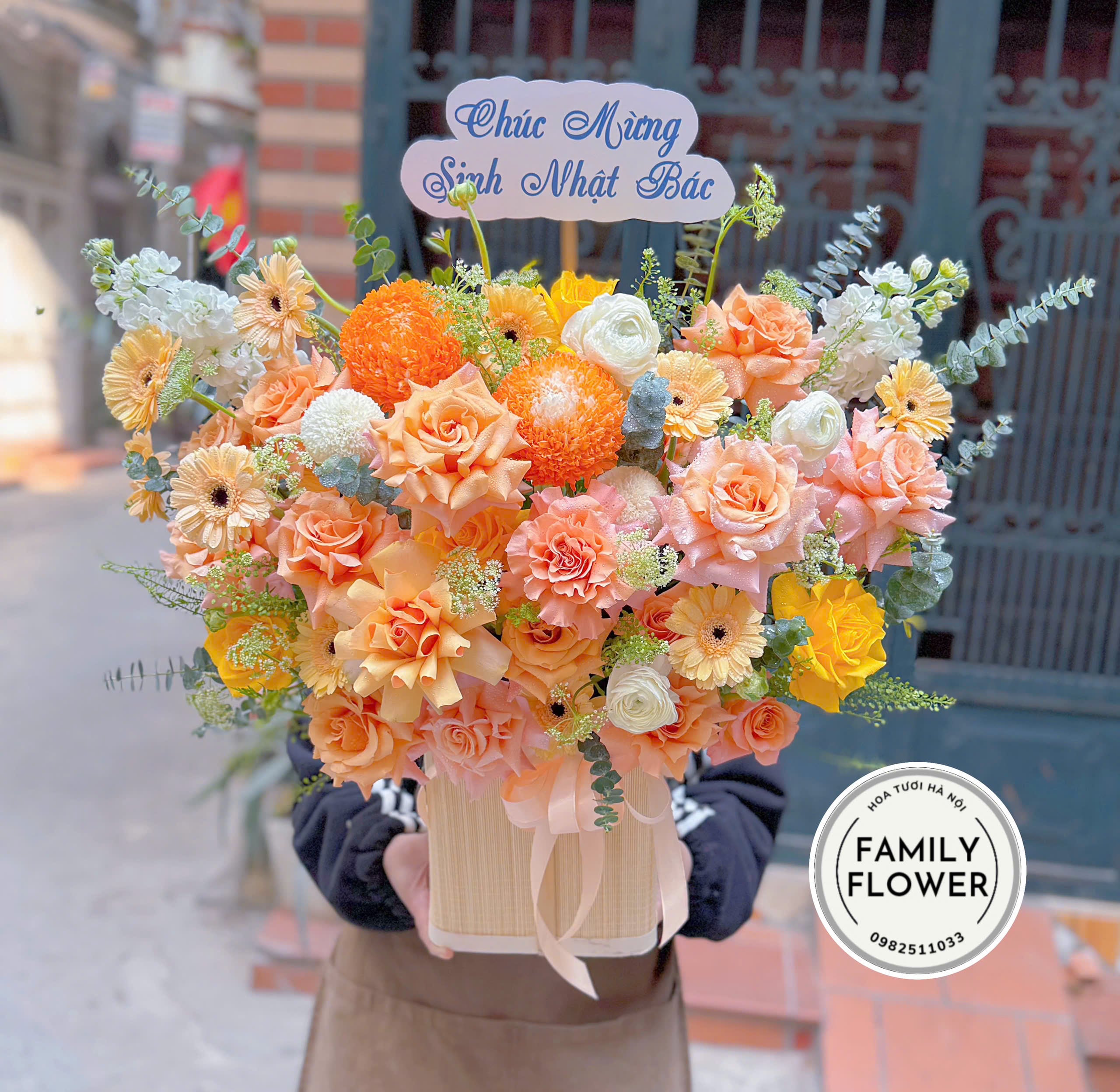 Lẵng hoa chúc mừng sinh nhật quận Đống Đa Hà Nội ! Hoa sinh nhật Hà Nội