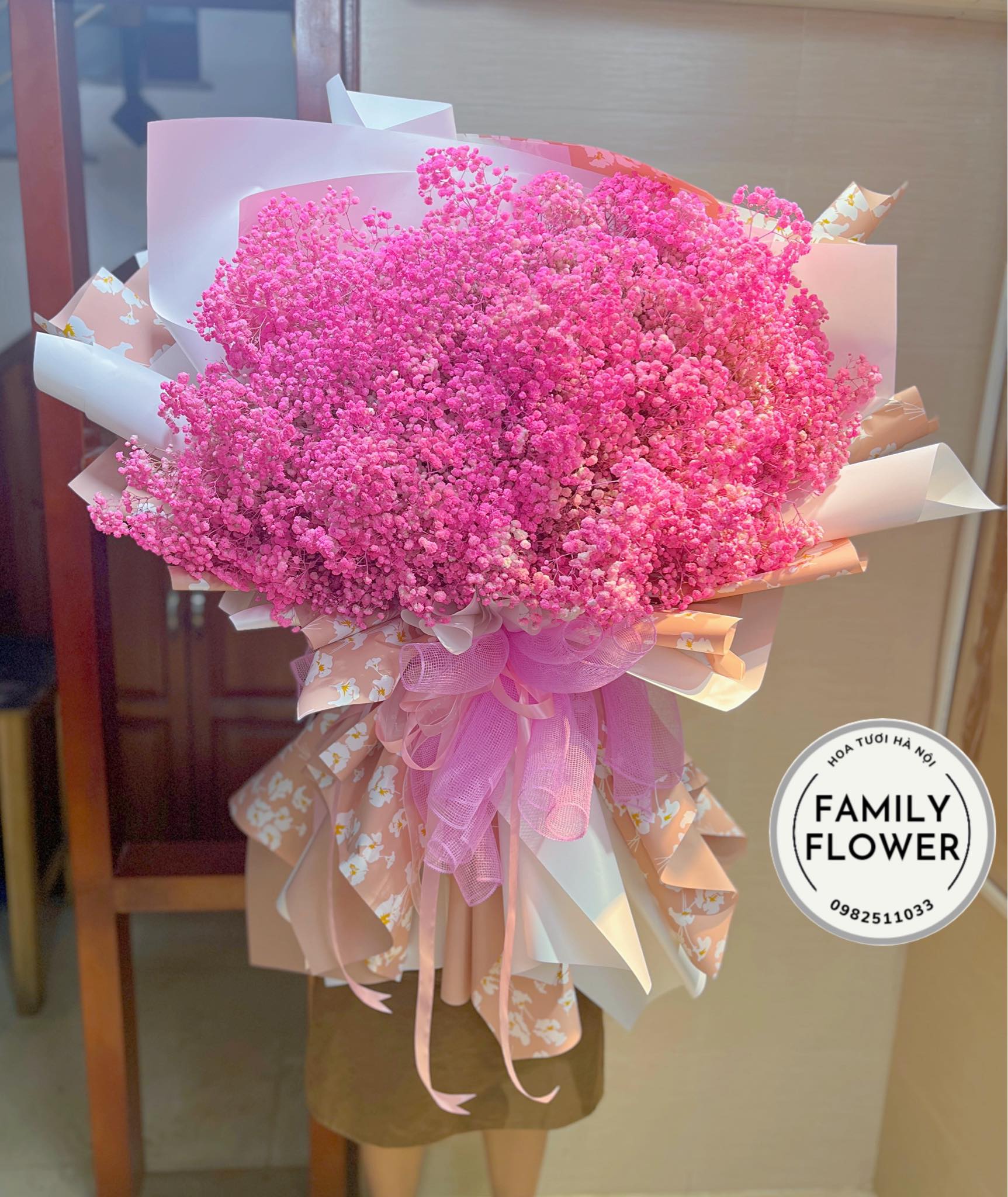 Bó hoa baby khổng lồ tặng sinh nhật bạn gái quận Tây Hồ Hà Nội ! Hoa tươi Tây Hồ