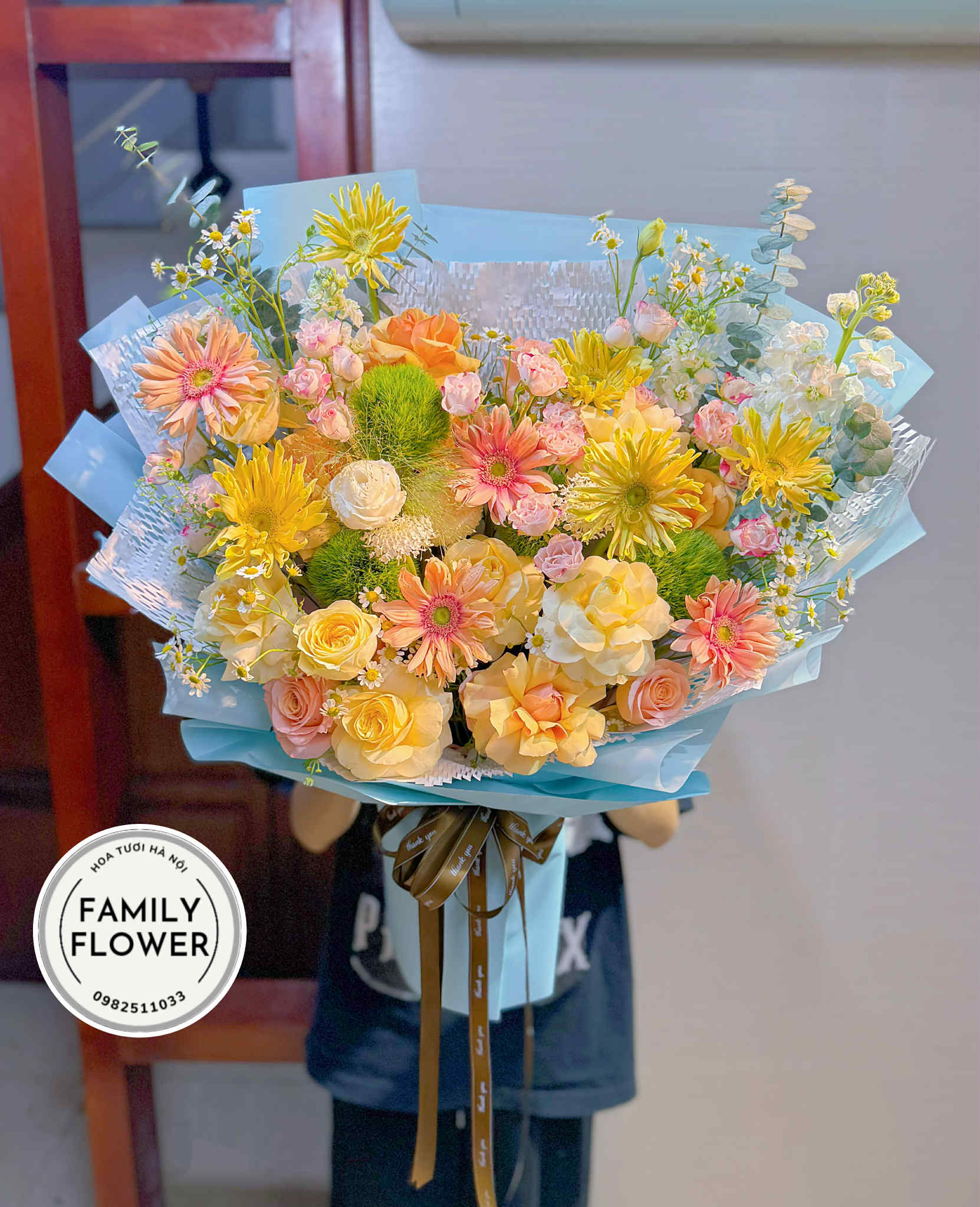 Bó hoa tặng sinh nhật bố ở quận Cầu Giấy Hà Nội ! Hoa tặng sinh nhật bố