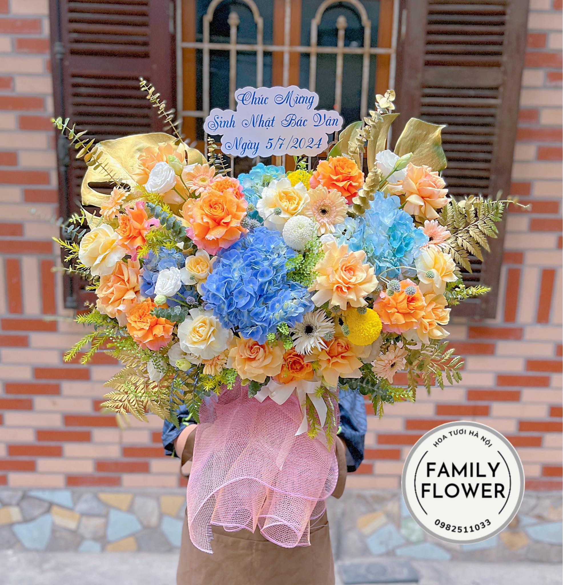 Lẵng hoa tặng chúc mừng sinh nhật bác tại quận Ba Đình Hà Nội ! Mua hoa tươi online hà Nội ! Điện hoa tươi Hà Nội