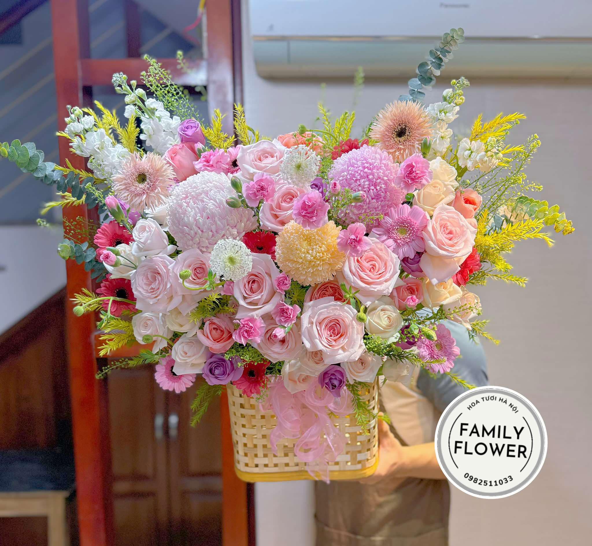 Lẵng hoa sinh nhật chúc mừng đối tác , đồng nghiệp ! Hoa sinh nhật Hà Nội !