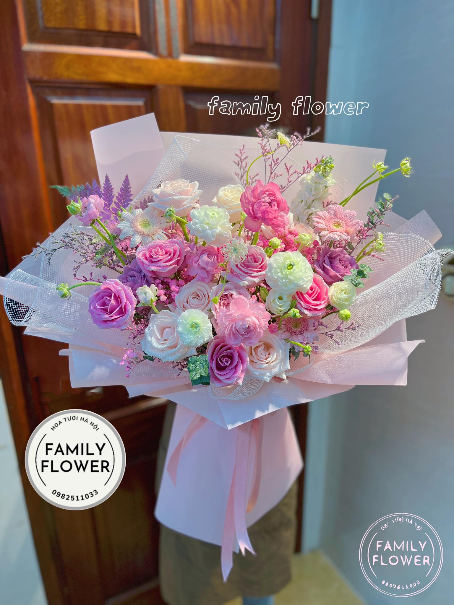 Bó hoa chúc mừng tặng 20/11 tại Hà Nội! Mua hoa tươi Hà Nội ! Hoa tươi Cầu Giấy