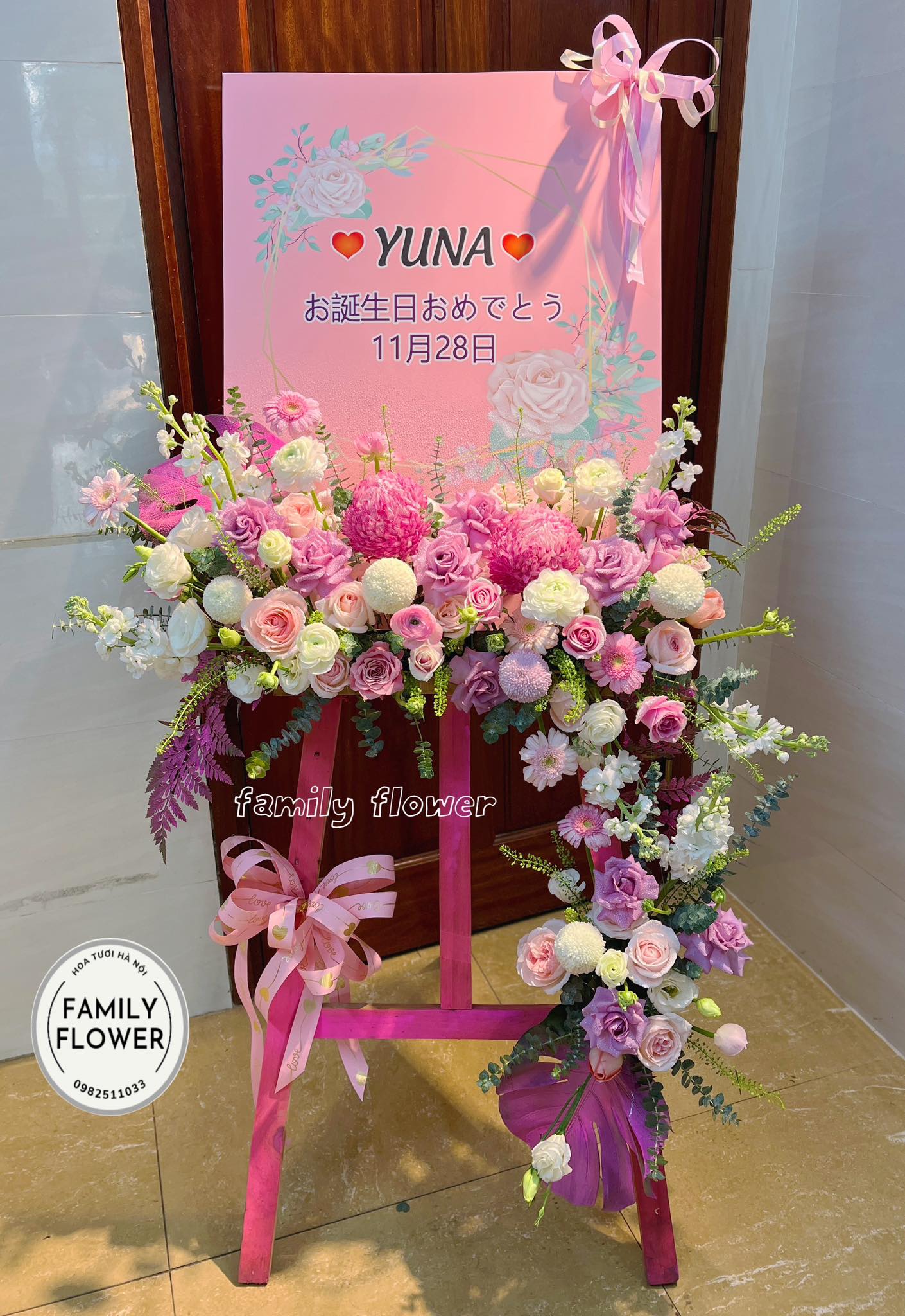 Kệ hoa khung tranh tặng khai trương ở Hà Nội ! Điện hoa hà nội , mua hoa tươi Hà Nội