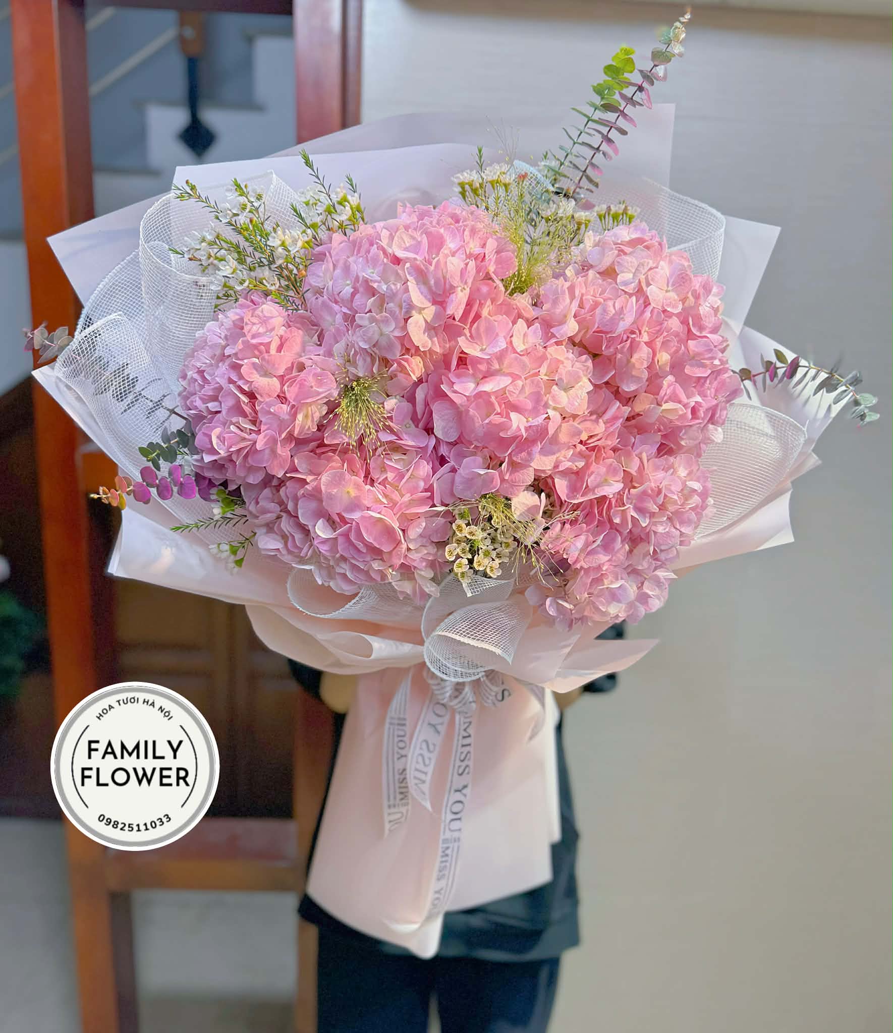 Bó hoa cẩm tú cầu tặng người yêu ngày Valentine quận Hoàn Kiếm ! Hoa tươi Hà Nội ! Hoa tặng Valentine