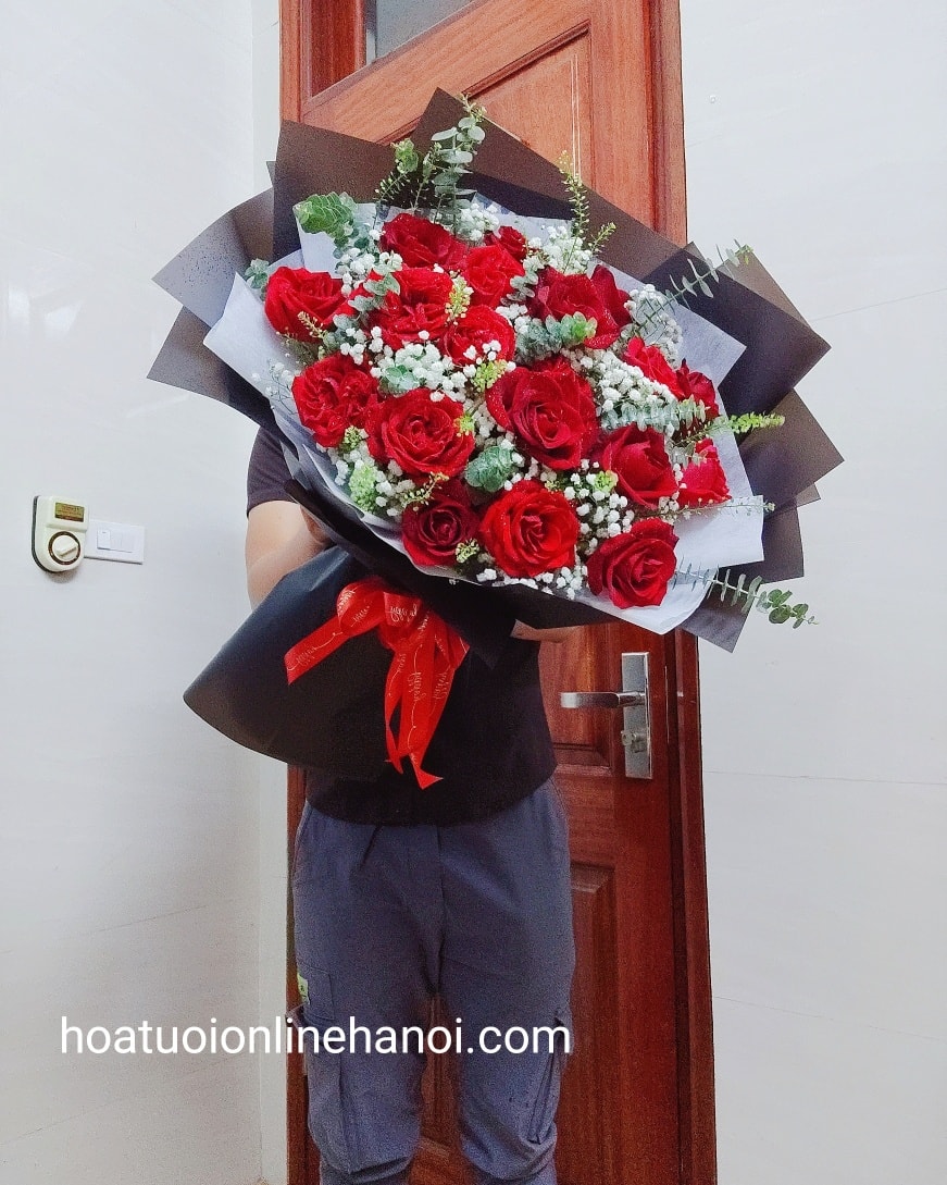 hoa hồng đỏ . bó hoa hồng đỏ tặng vợ , bạn gái đẹp ở quận CẦU GIẤY - QUẬN BA ĐÌNH - HÀ NỘI