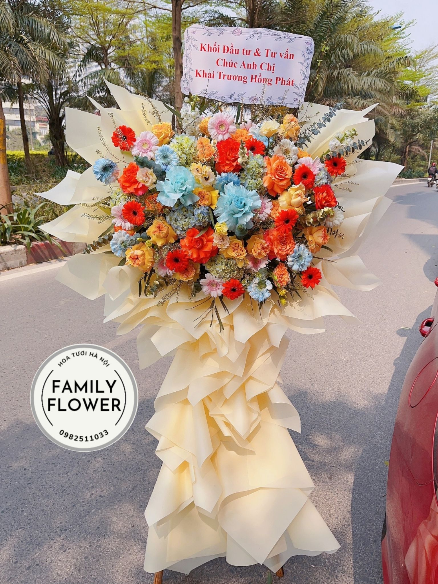 Hoa khai trương! Kệ hoa chúc mừng sinh nhật công ty, khai trương cửa hàng ở Hà Nội