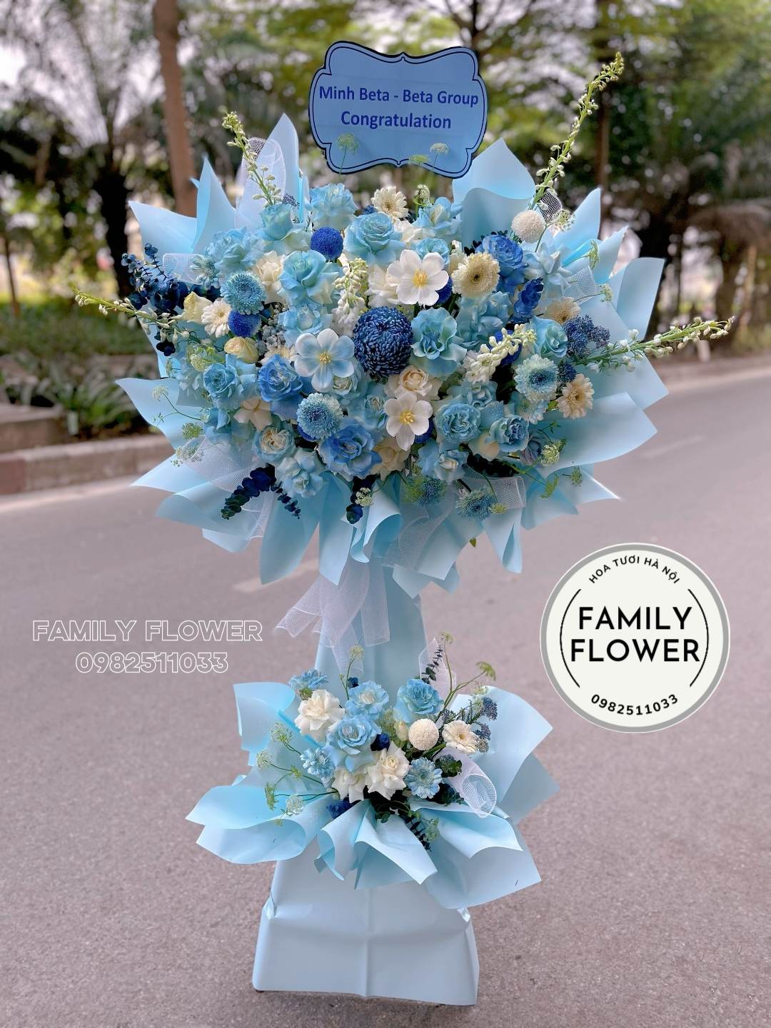 Kệ hoa chúc mừng ở quận Cầu Giấy , Ba Đình Hà Nội! Mua hoa tươi Hà Nội
