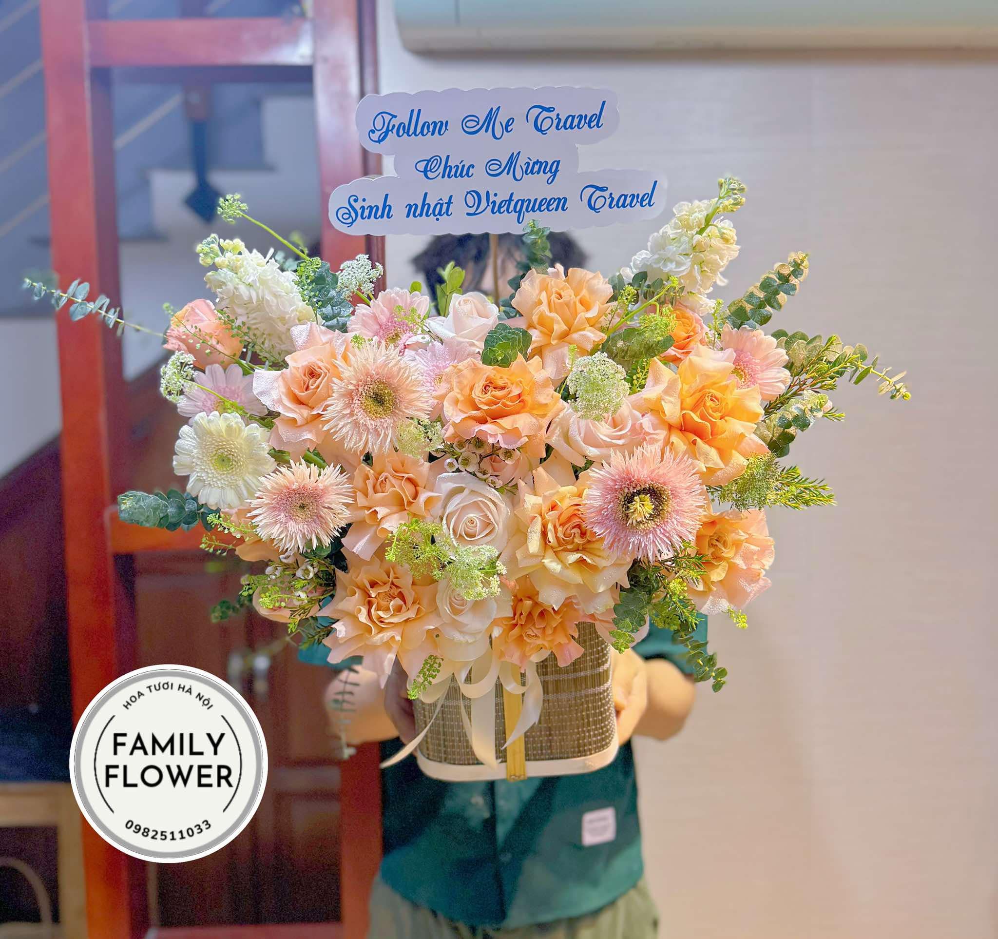 Lẵng hoa tặng sinh nhật quận Ba Đình Hà Nội ! Hoa tươi Ba Đình!