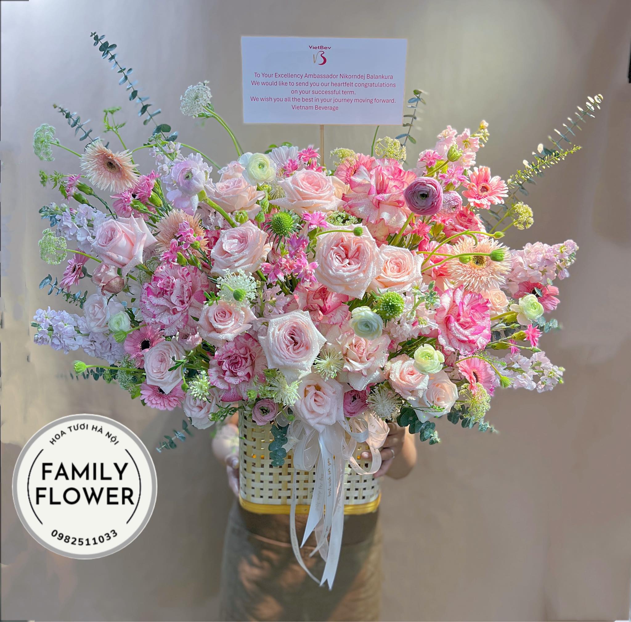 Lẵng hoa tặng sinh nhật mẹ ở Hà Nội ! Hoa tặng mẹ