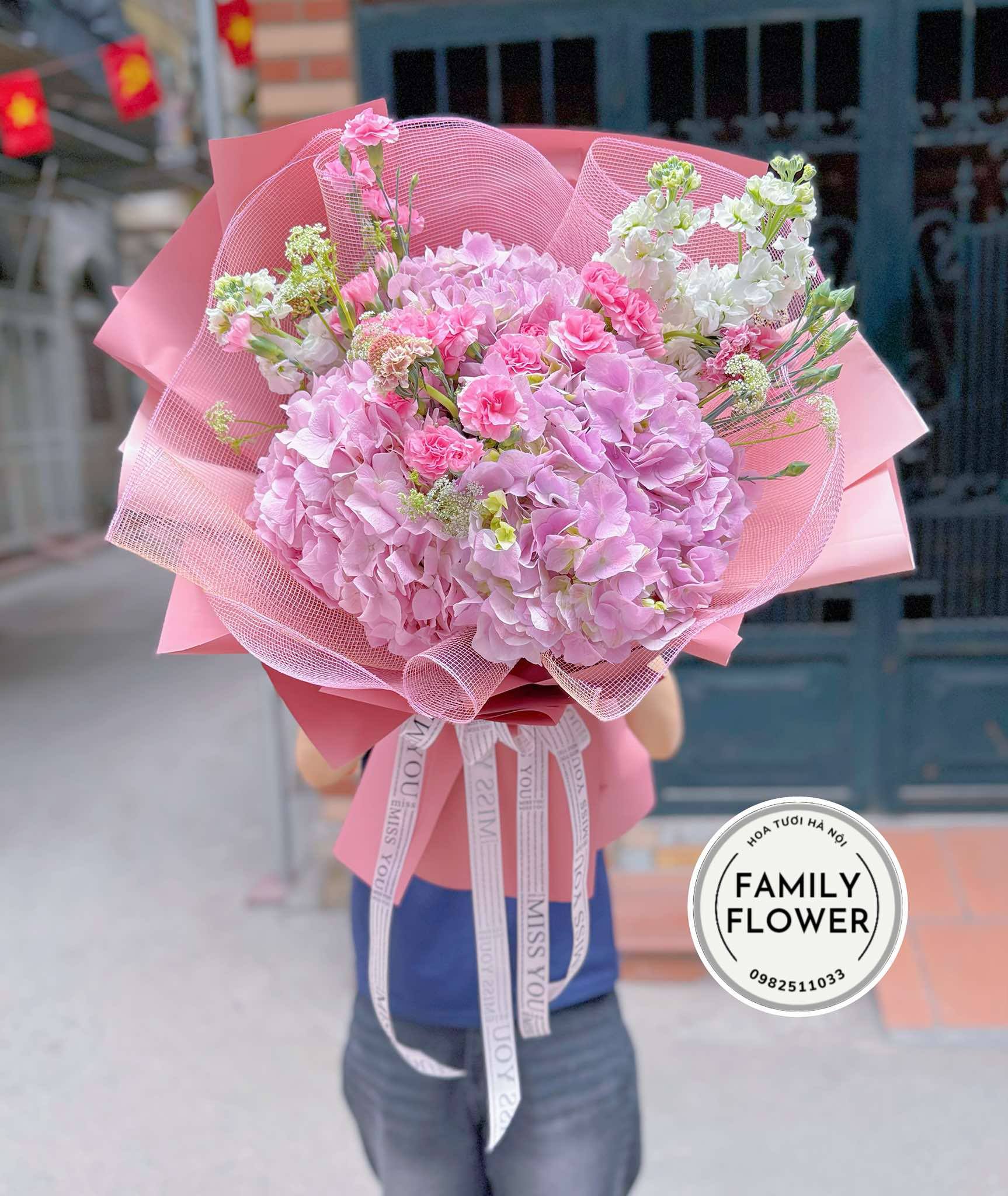 Hoa tươi Ba Đình ! Bó hoa cẩm tú cầu Hồng Hà Nội ! Hoa cẩm tú Cầu Hà Nội