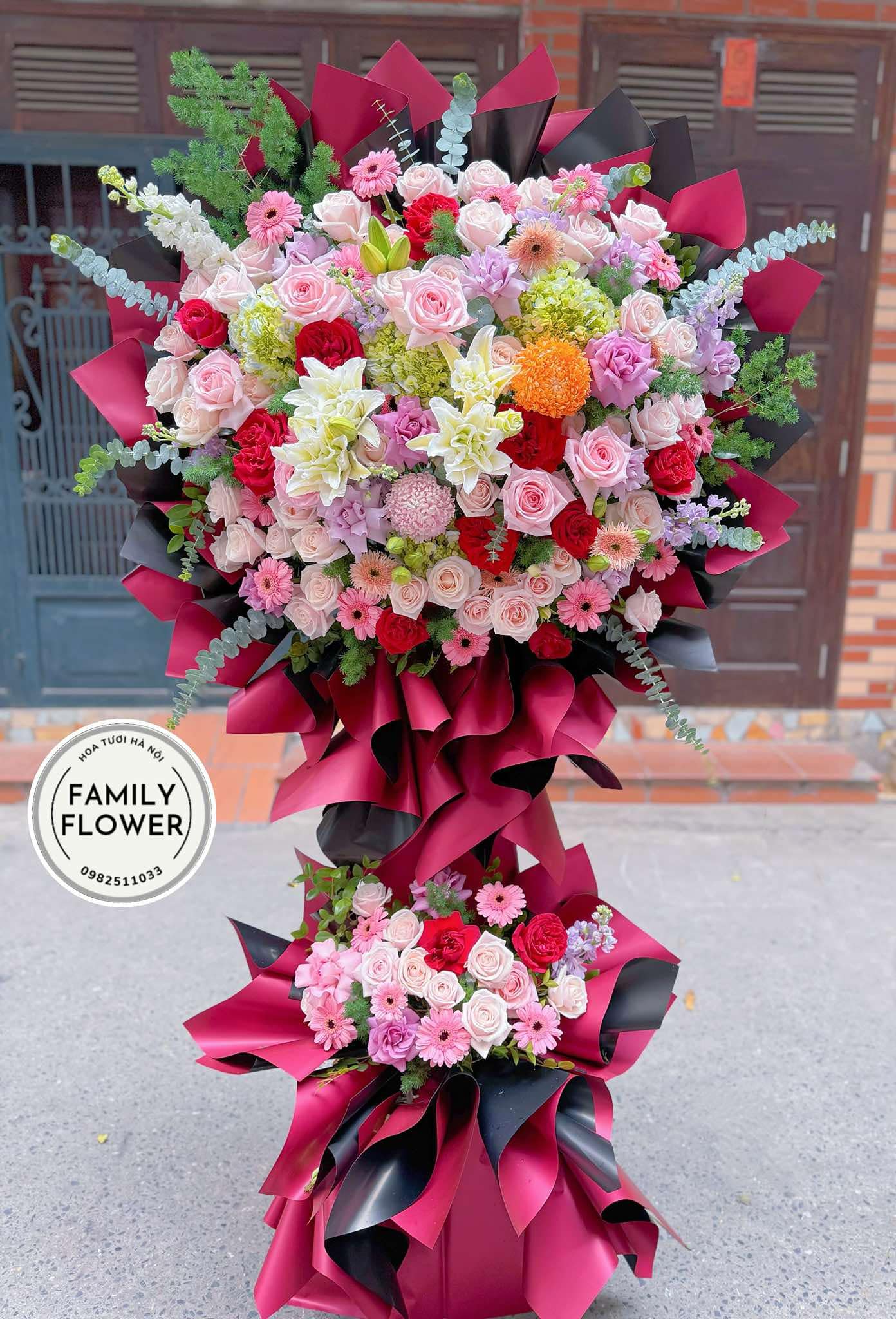 Kệ hoa chúc mừng khai trương , thành lập công ty quận Cầu Giấy , Ba Đình , Thanh Xuân !