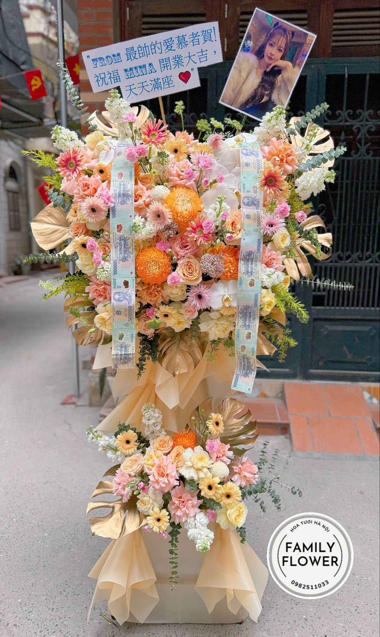 Kệ hoa tặng sinh nhật người yêu ở Linh Lang Hà Nội ! Hoa tươi Linh ang