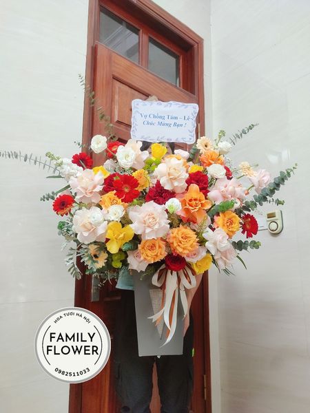 Hoa chúc mừng hà nội ! Lẵng hoa chúc mừng đẹp tại quận Ba Đình , Đống Đa - Hà Nội.