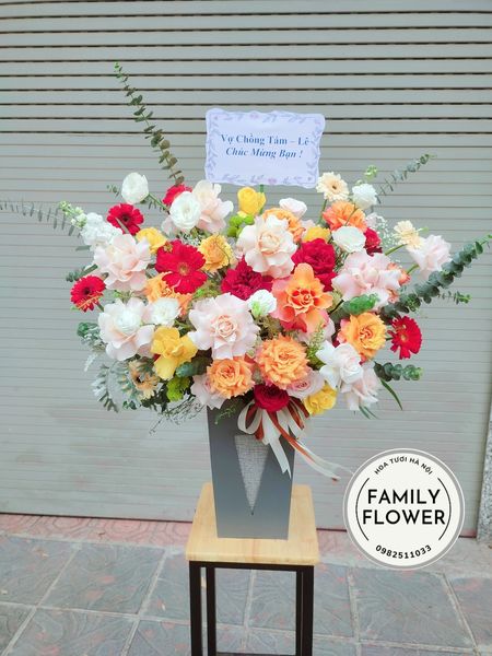 Hoa chúc mừng hà nội ! Lẵng hoa chúc mừng đẹp tại quận Ba Đình , Đống Đa - Hà Nội.
