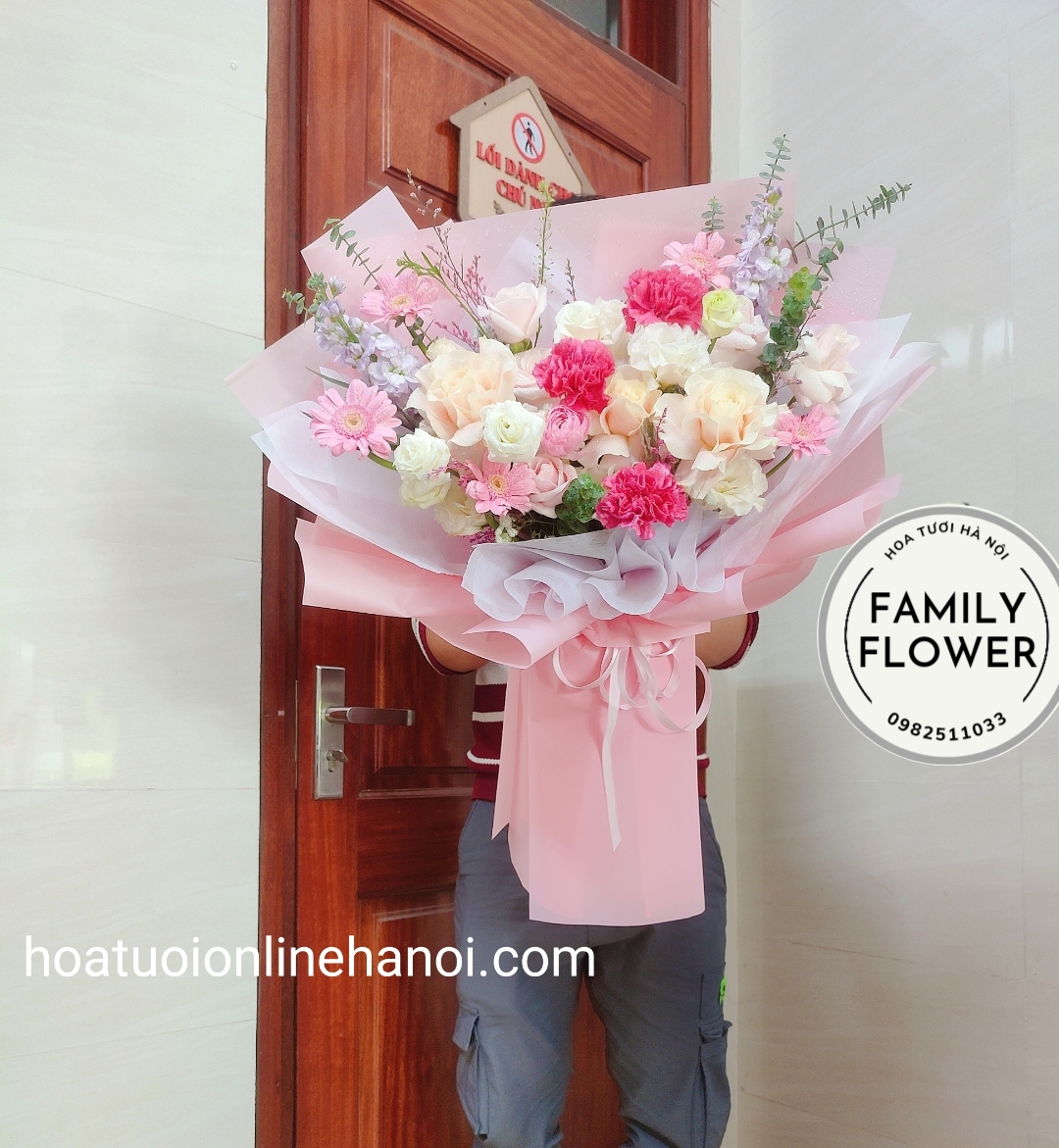 Bó hoa tươi chúc mừng sinh nhật, tặng đối tác nhân dịp quan trọng, ngày kỉ niệm tại khu vực Hai Bà Trưng.Bó hoa đẹp tăng vợ, người yêu tại Hà Nội.