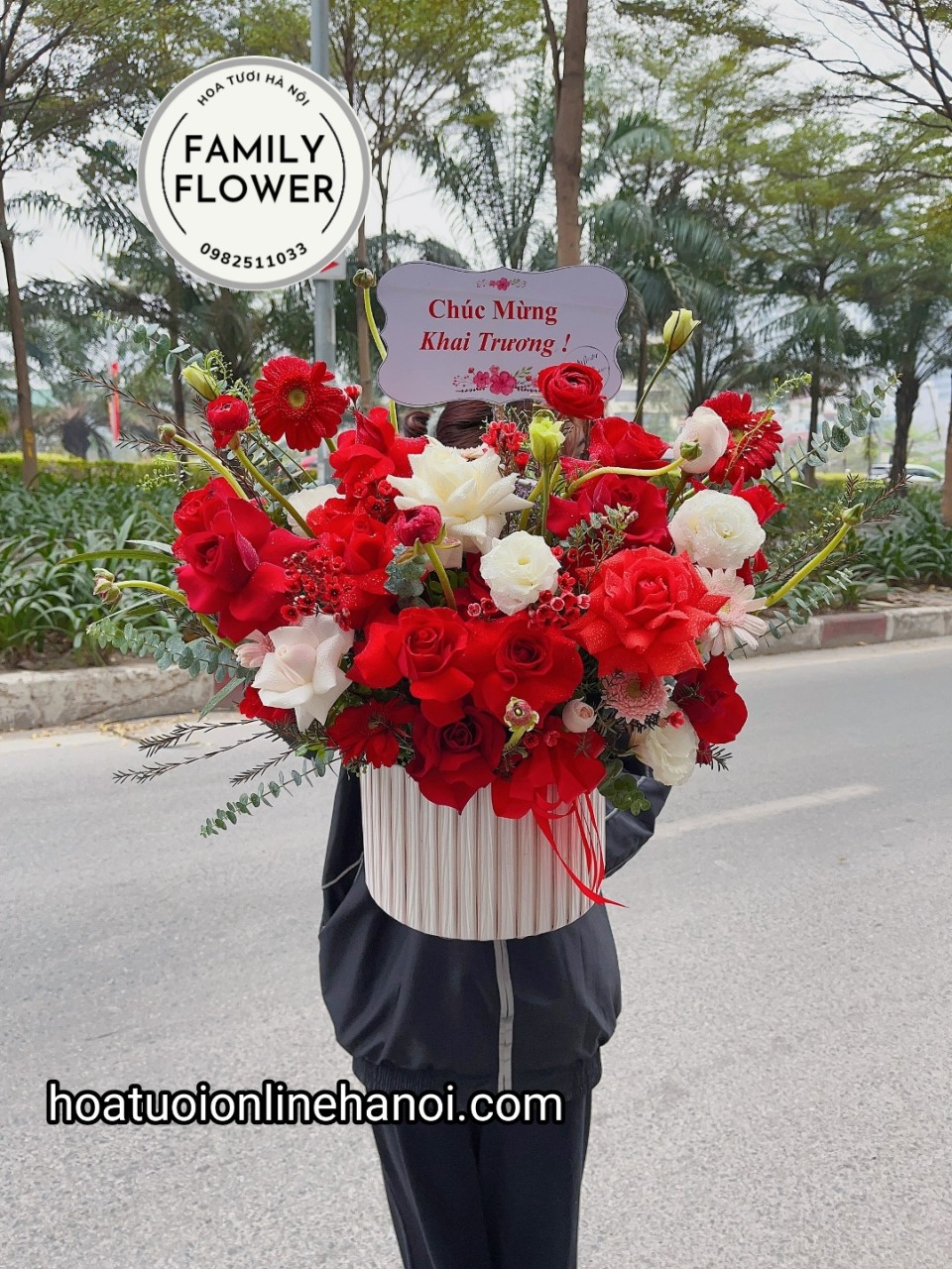 Giỏ hoa chúc mừng ! Lẵng hoa chúc mừng đẹp tại Hà Nội