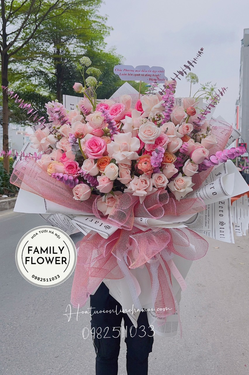 Bó hoa hồng nhẹ nhàng chúc mừng sinh nhật bạn bè , người thân , đồng nghiệp , đối tác đẹp tại quận CẦU GIẤY - BA ĐÌNH - HÀ NỘI.