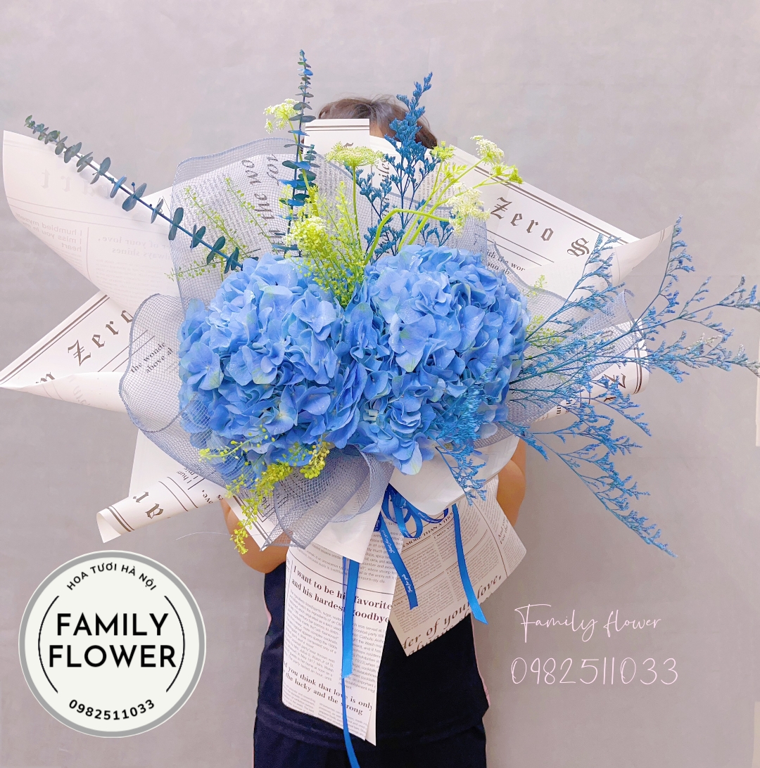 Hoa cẩm tú cầu xanh ! Bó hoa cẩm tú cầu ở quận Ba Đình -Hà Nội ! Hoa tươi Ba Đình