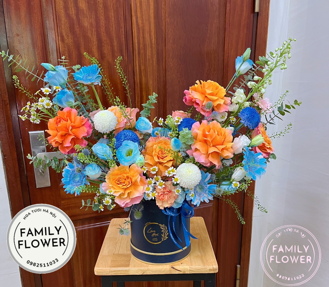 Lẵng hoa tặng sinh nhật Bố ở quận Đống Đa Hà Nội . Mua hoa tươi Đống Đa Hà Nội