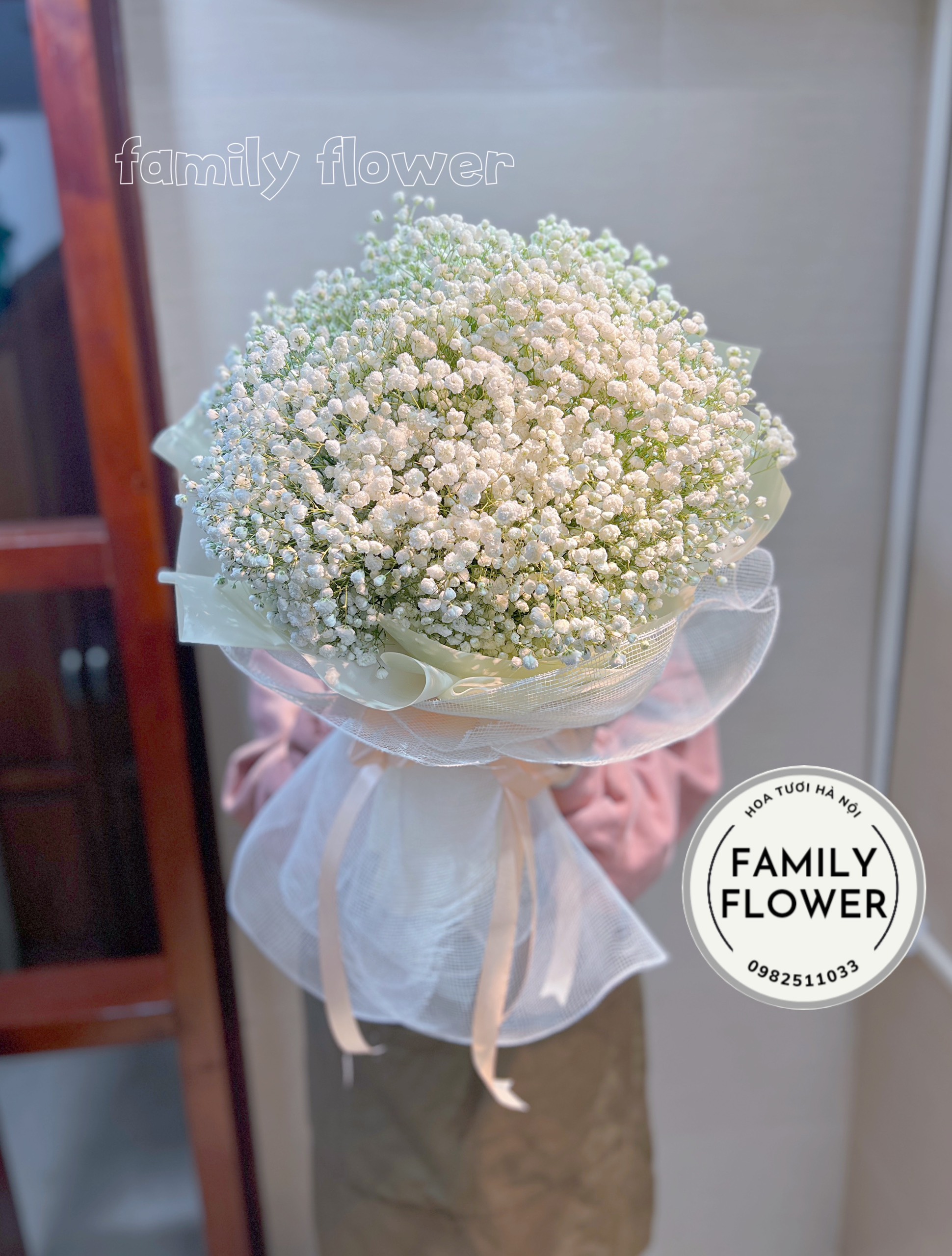 Bó hoa baby trắng tặng sinh nhật Cầu Giấy Ba Đình Hà Nội ! Mua hoa mùng 8 tháng 3