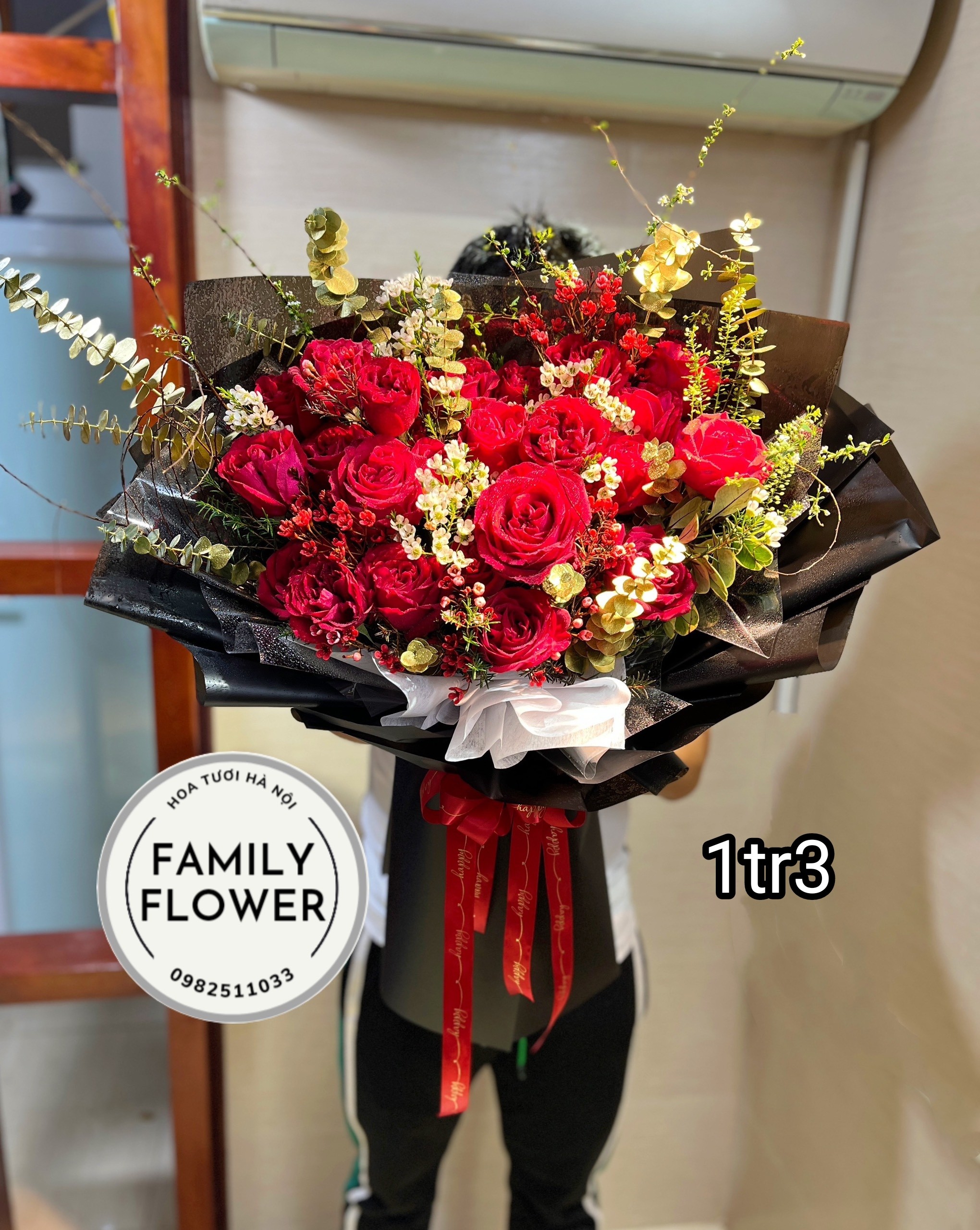 Hoa tươi Hà Nội - Bó hồng đỏ 8/3 tại Ba Đình Hà Nội