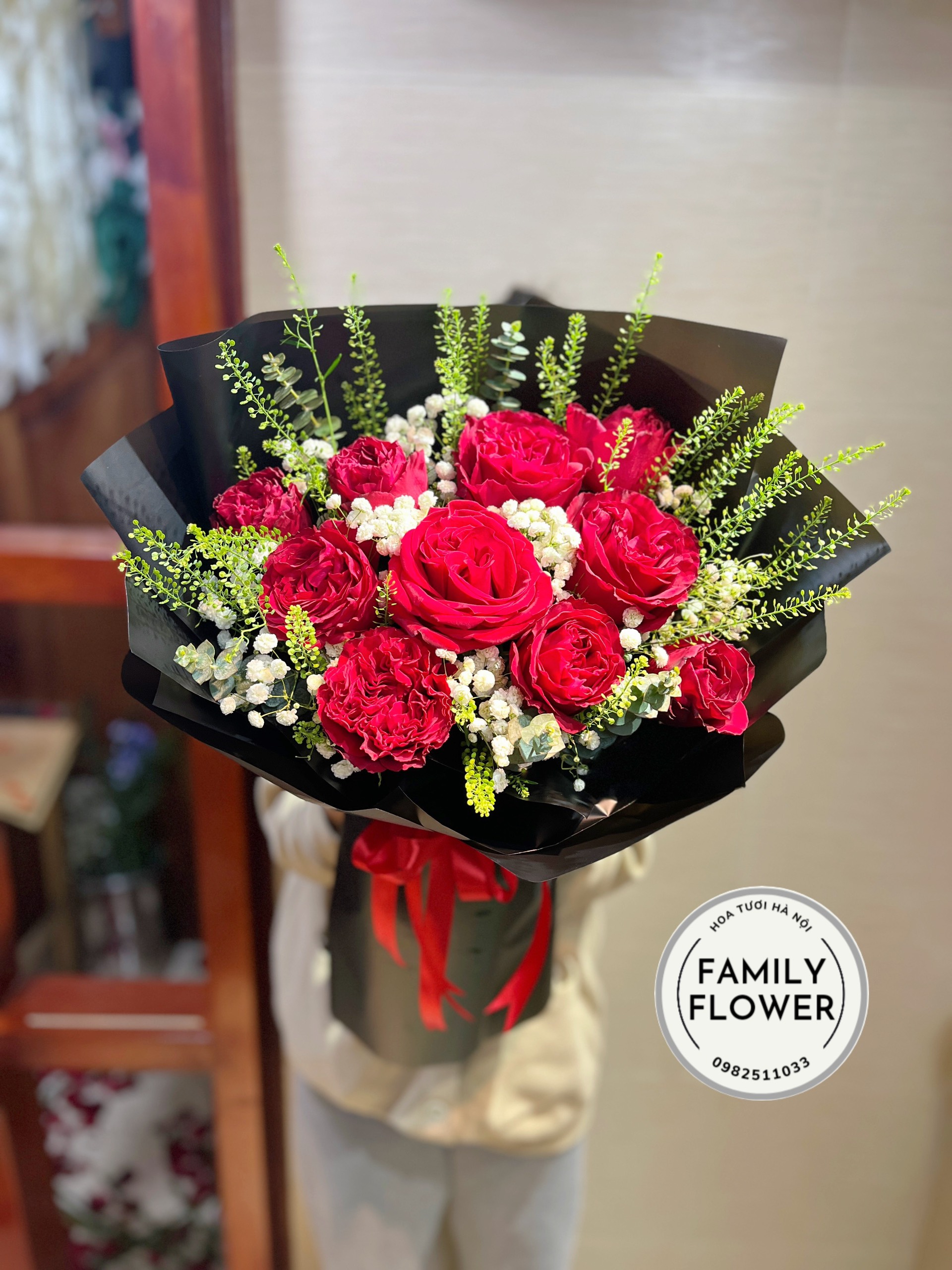 Hoa hồng đỏ Hà Nội ! Bó hoa hồng đỏ tặng người yêu ở quận Ba Đình