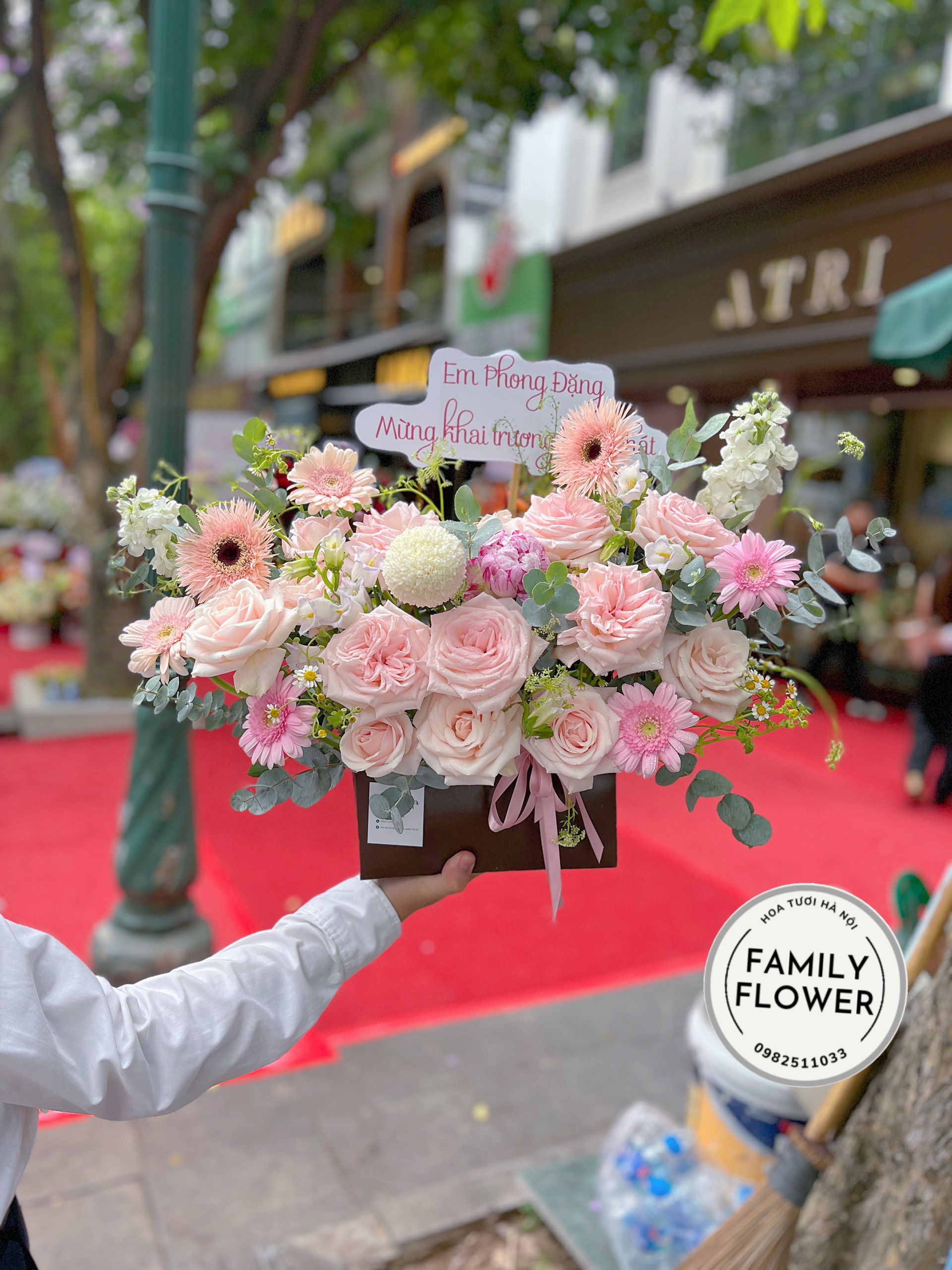 Lẵng hoa khai trương quận Ba Đình ,hoàn Kiếm Hà Nội ! Hoa khai trương Hà Nội