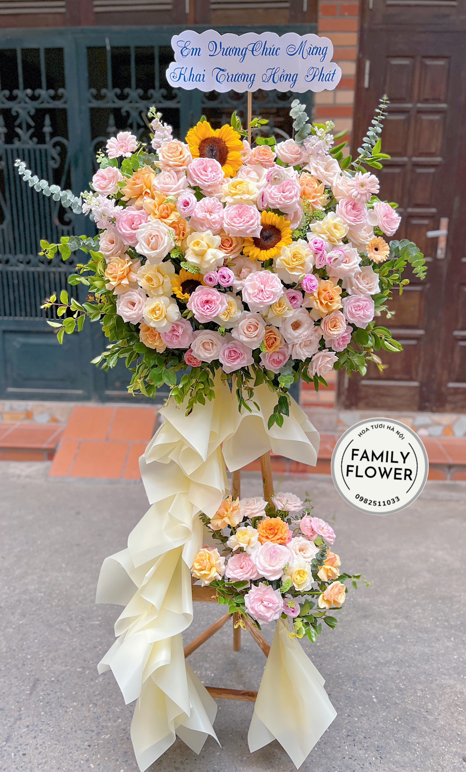 Kệ hoa chúc mừng khai trương quận Ba Đình Hà Nội ! Hoa khai trương Ba Đình !