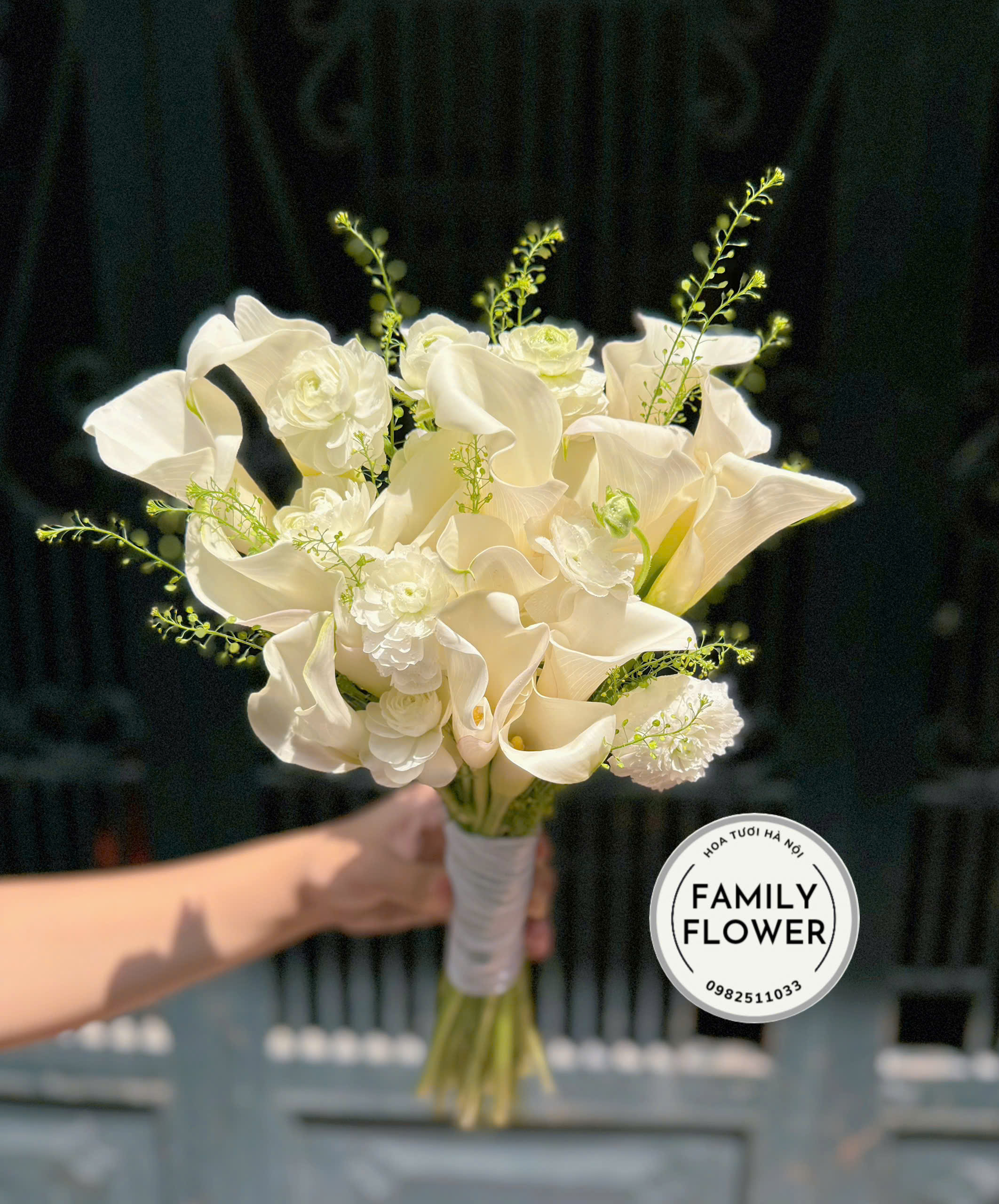 Bó hoa cưới Calla ở quận Cầu Giấy , Ba Đình Hà Nội ! Hoa tay cầm cô dâu Hà Nội