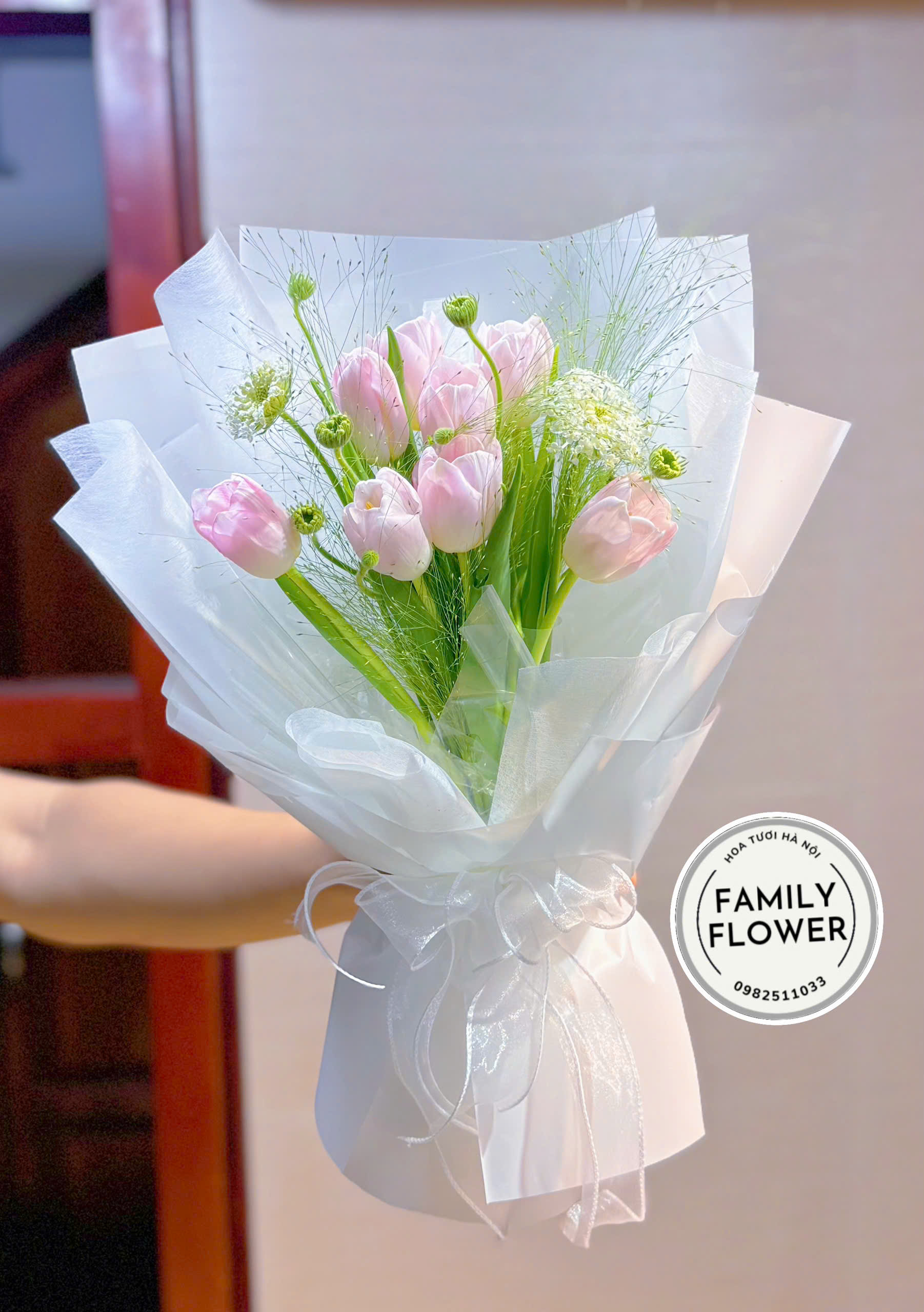 Bó hoa tulip hồng tặng người yêu ở Hà Nội ! Hoa tulip Hà Nội ! Mua hoa tulip