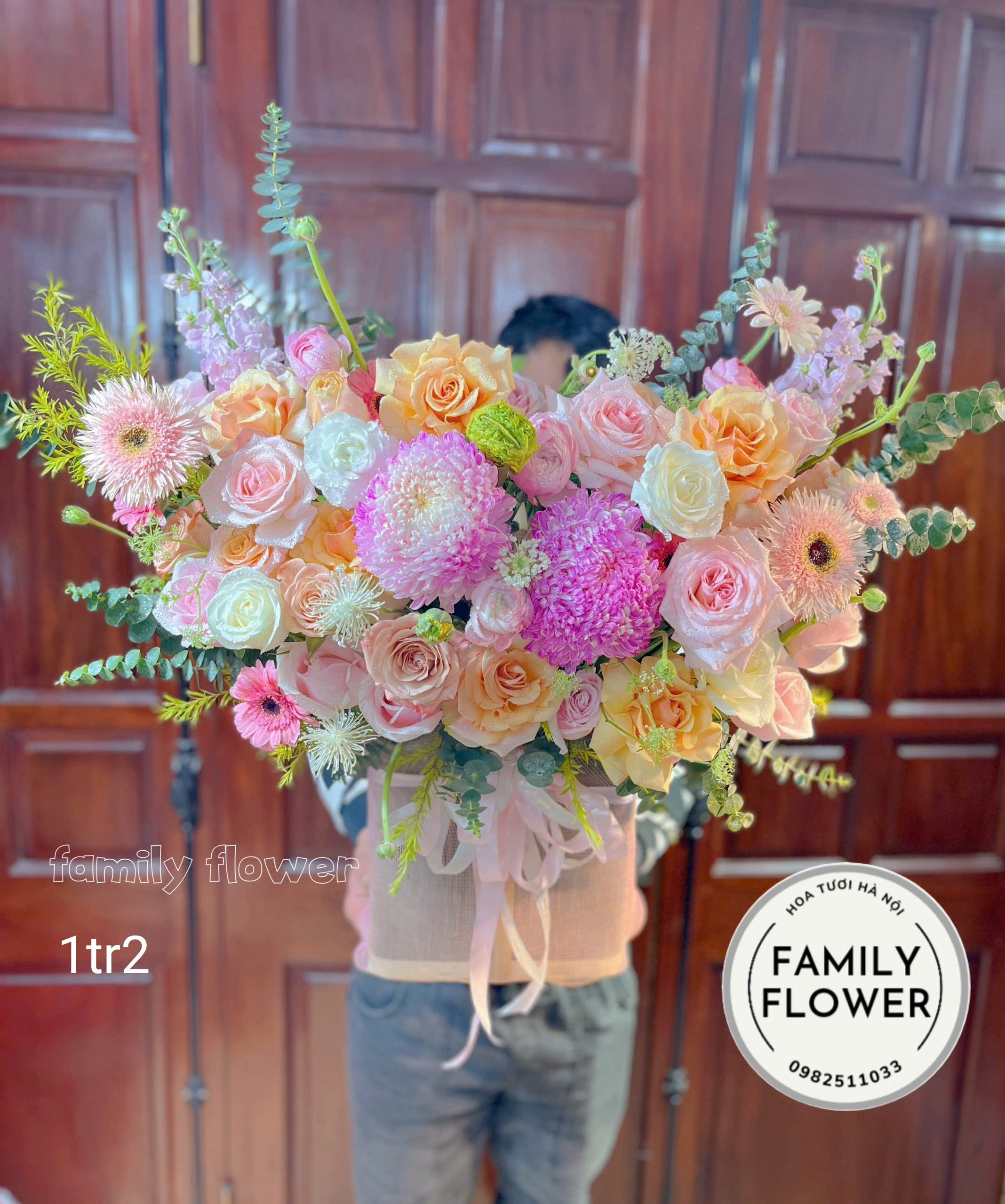 Lẵng hoa tươi 8/3 tại Ba Đình Hà Nội ! Mua hoa tươi tại Hà Nội ! Lẵng hoa nhà Family Fower