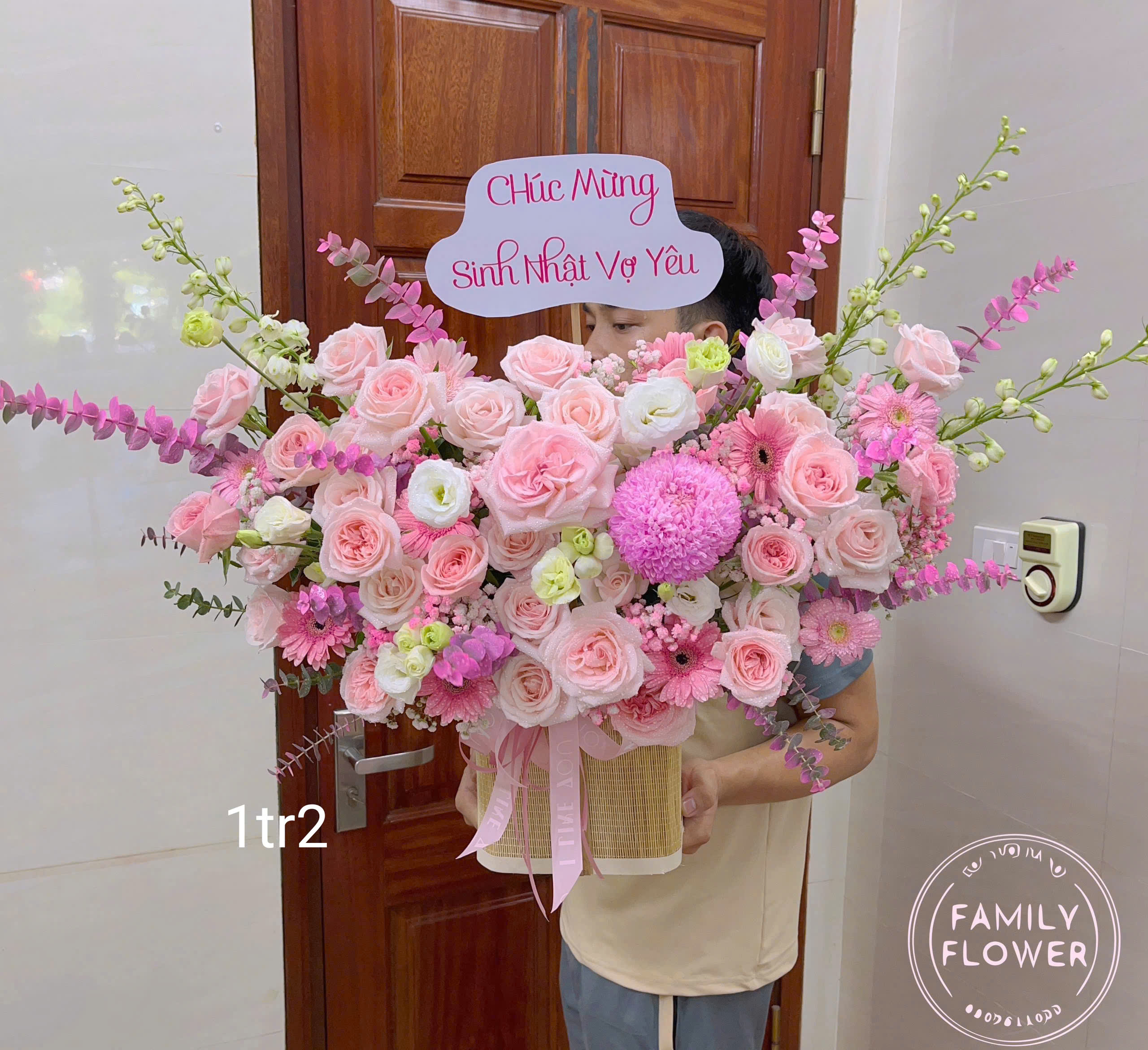 Lẵng hoa tươi 8/3 tại Ba Đình Hà Nội ! Mua hoa tươi tại Hà Nội ! Lẵng hoa nhà Family Fower